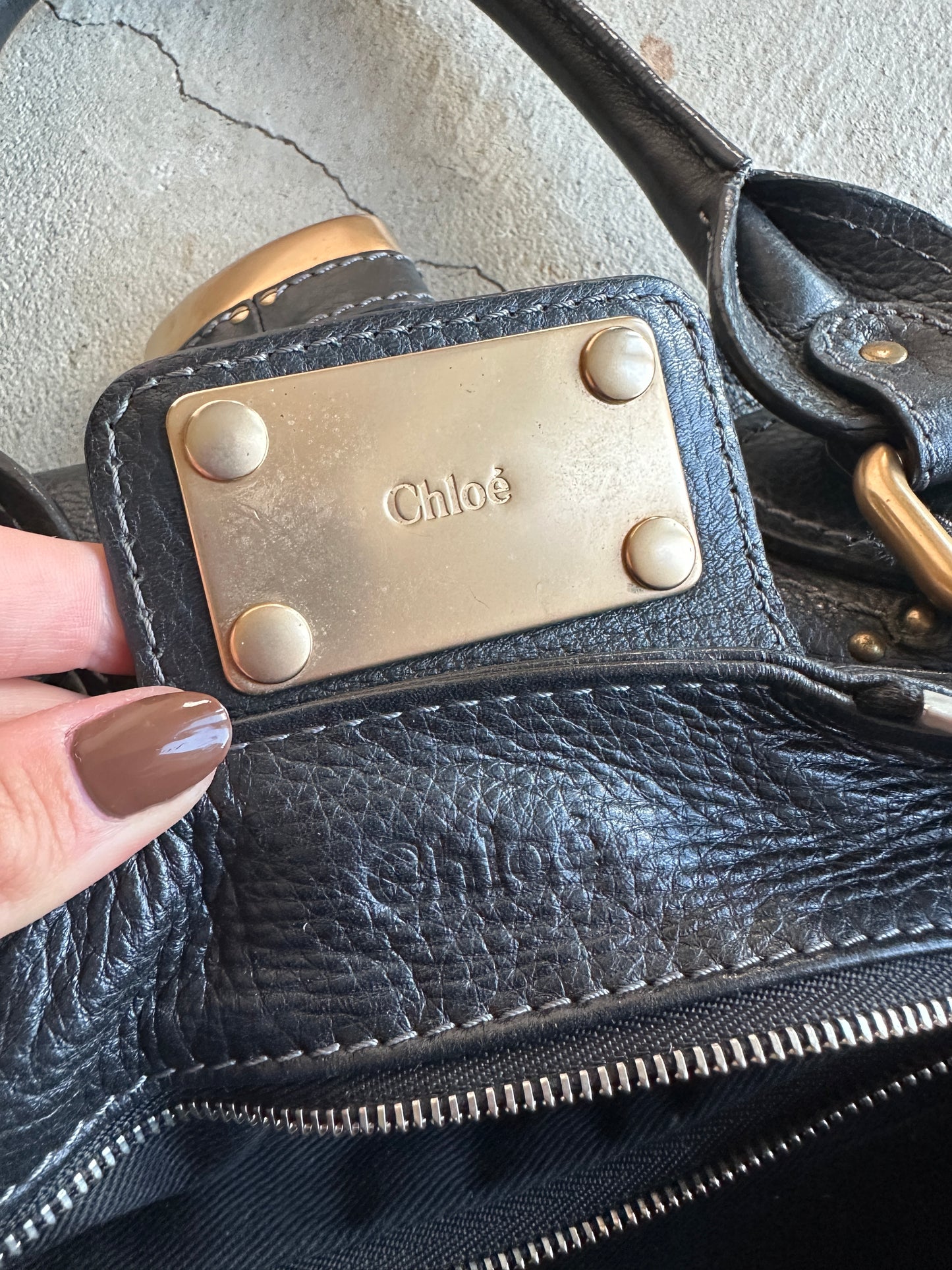 Vintage Black Chloé Paddington Shoulder Bag