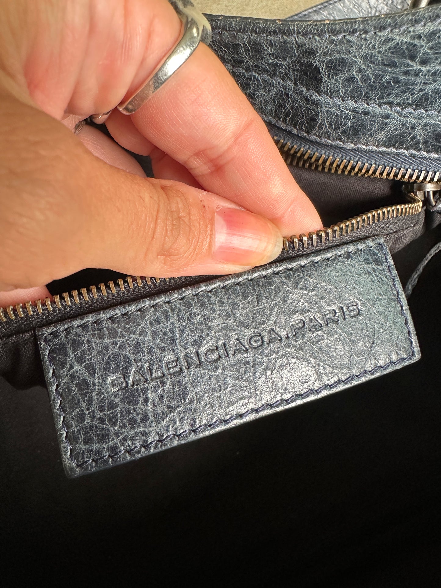 Vintage Balenciaga Dark Navy Part Time Bag