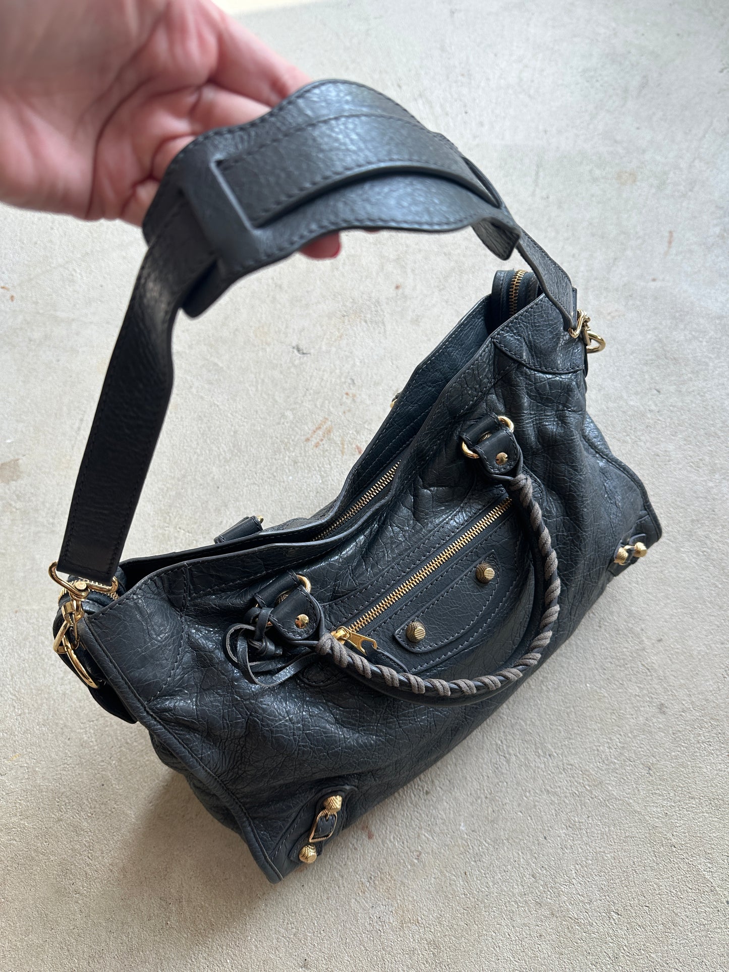 Vintage Grey Balenciaga City Bag