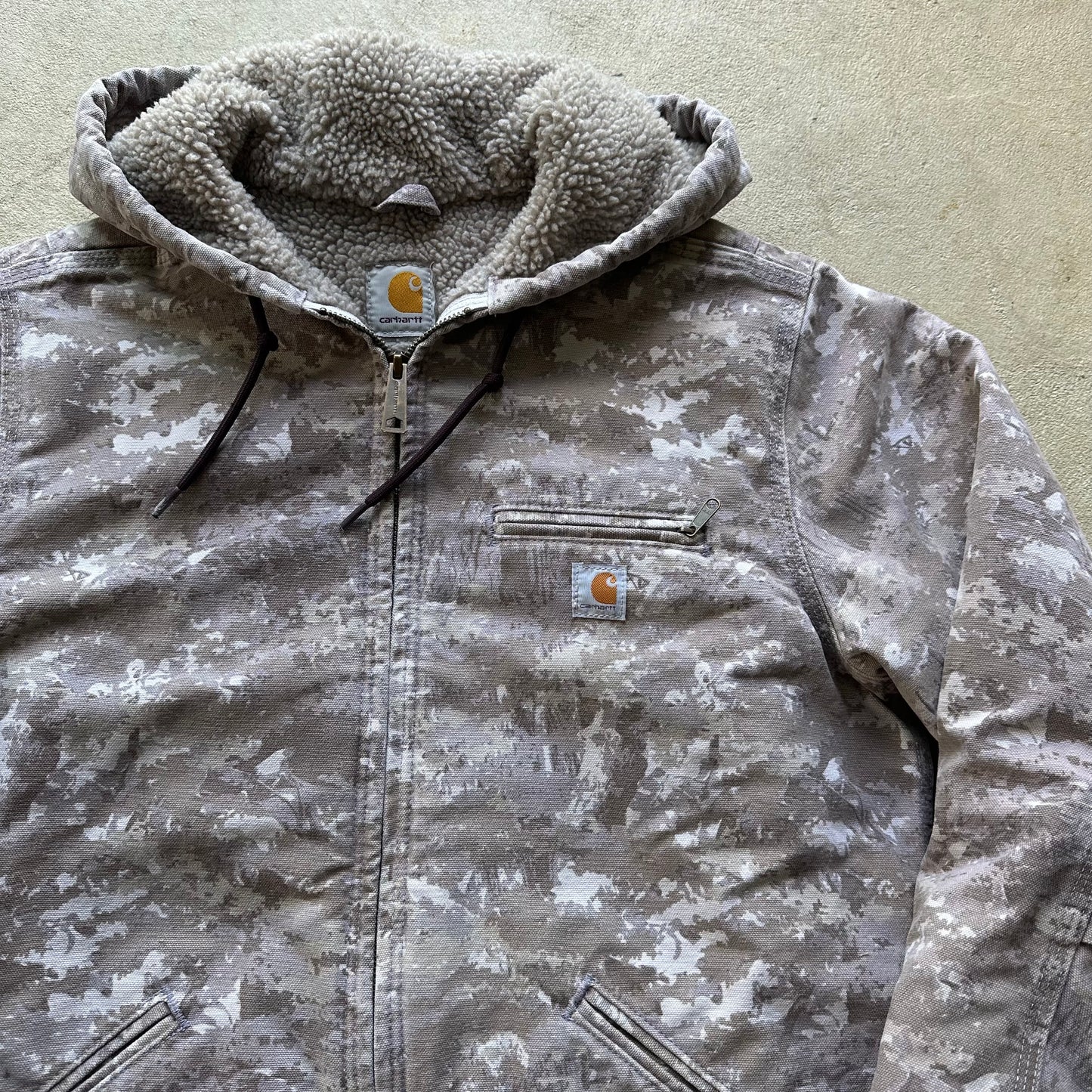 Vintage Carhartt Camo Hooded Jacket - S