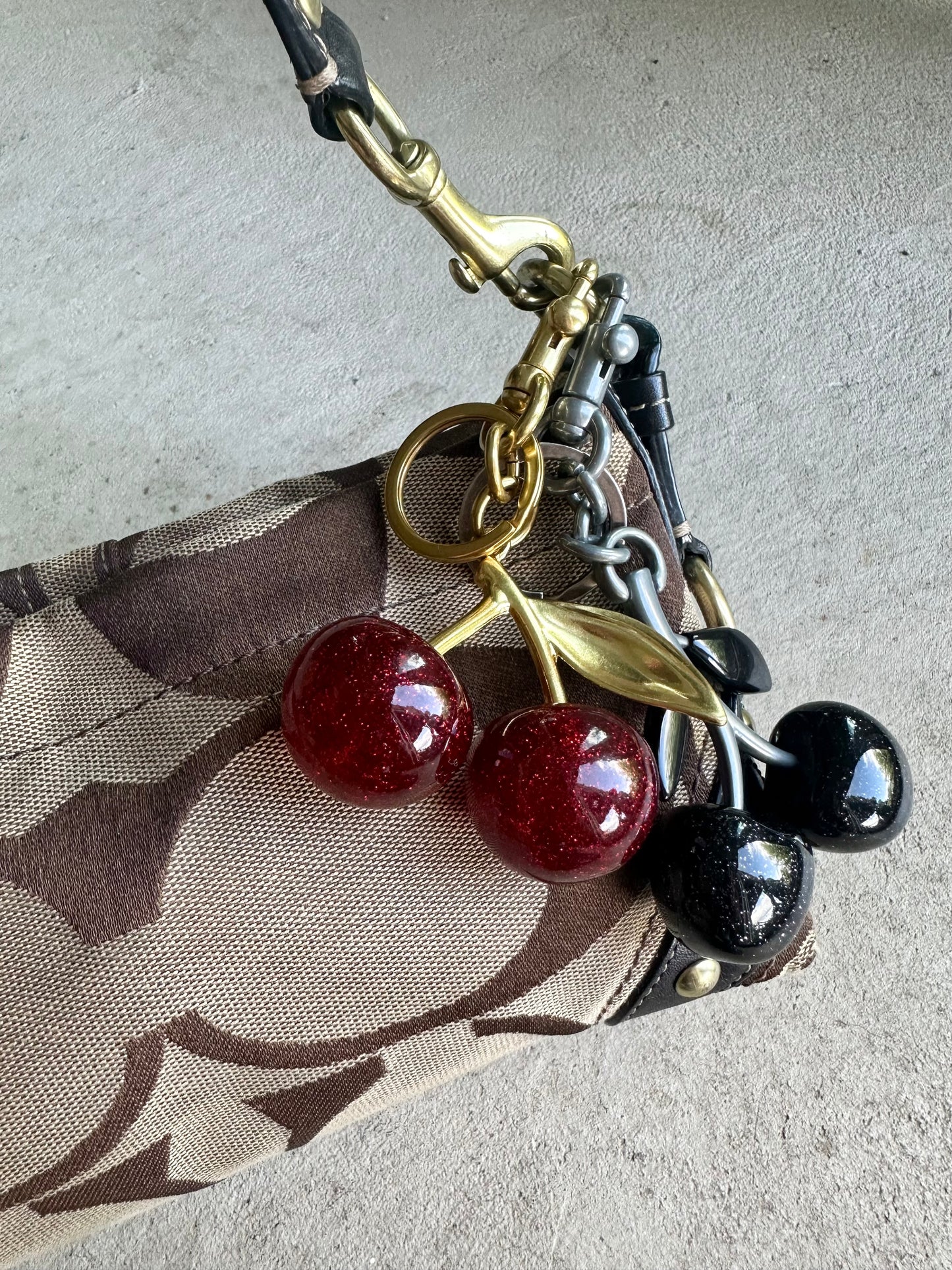 Red/Gold Cherry Charm