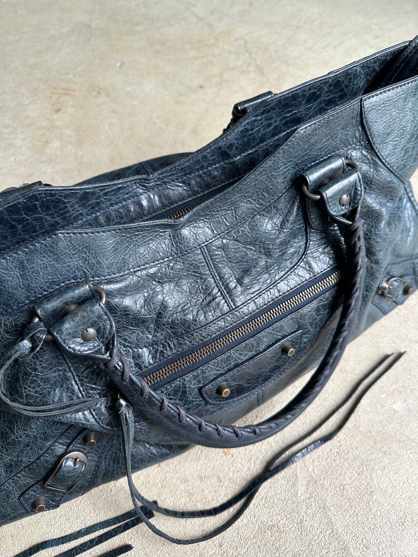 Vintage Balenciaga Dark Navy Part Time Bag