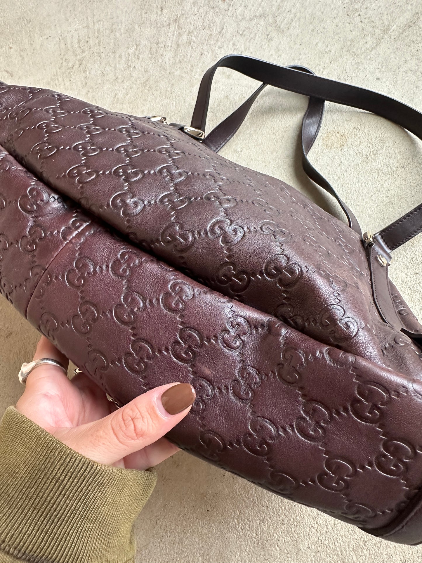 Gucci Brown Leather Abbey Shoulder Bag