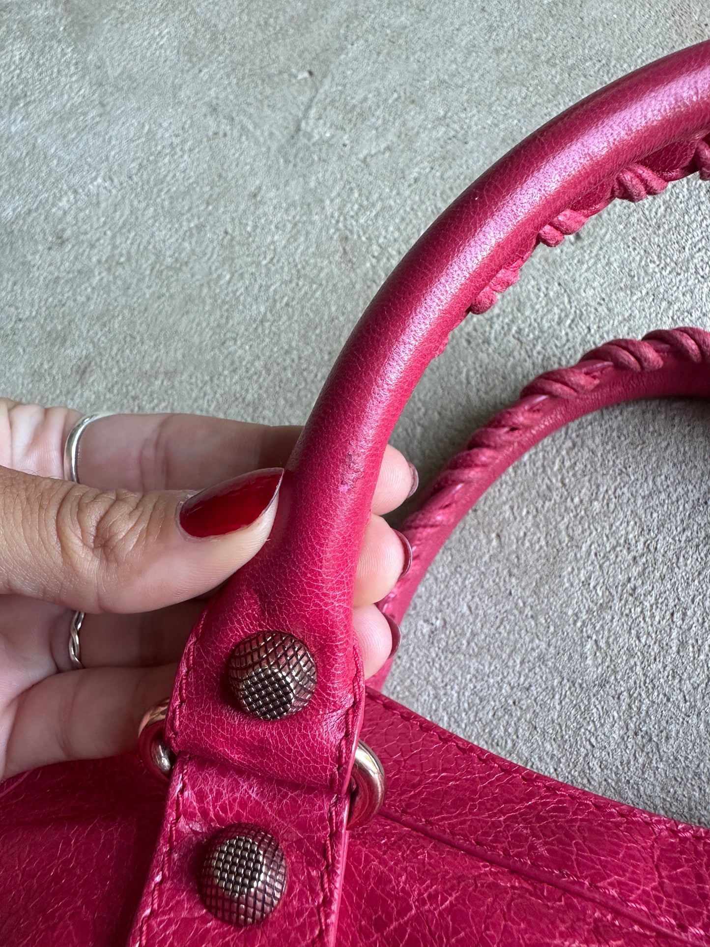 Vintage Watermelon Pink Balenciaga City Bag