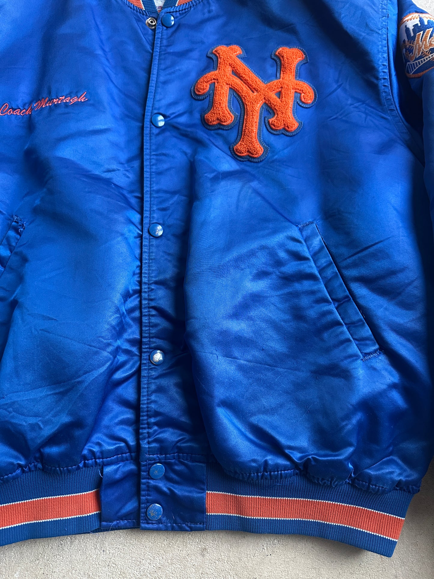 Vintage Mets Satin Warmup Jacket