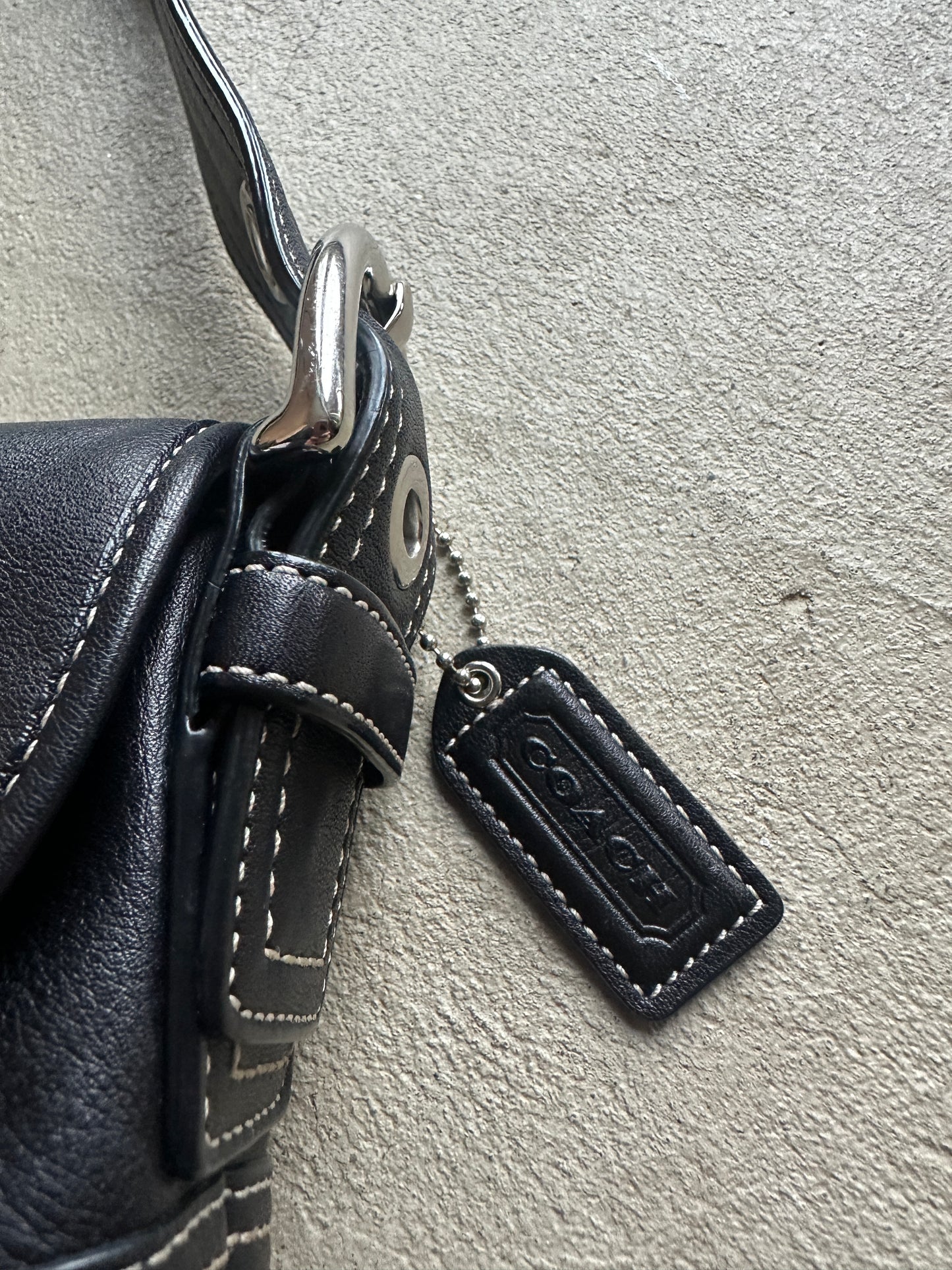 Vintage Coach Black Mini Soho Shoulder Bag