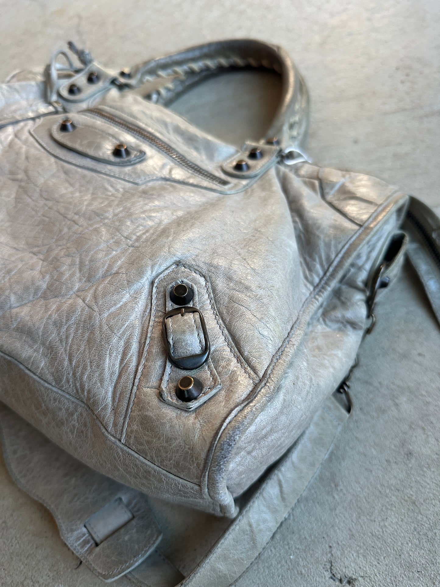 Vintage Grey Balenciaga City Bag