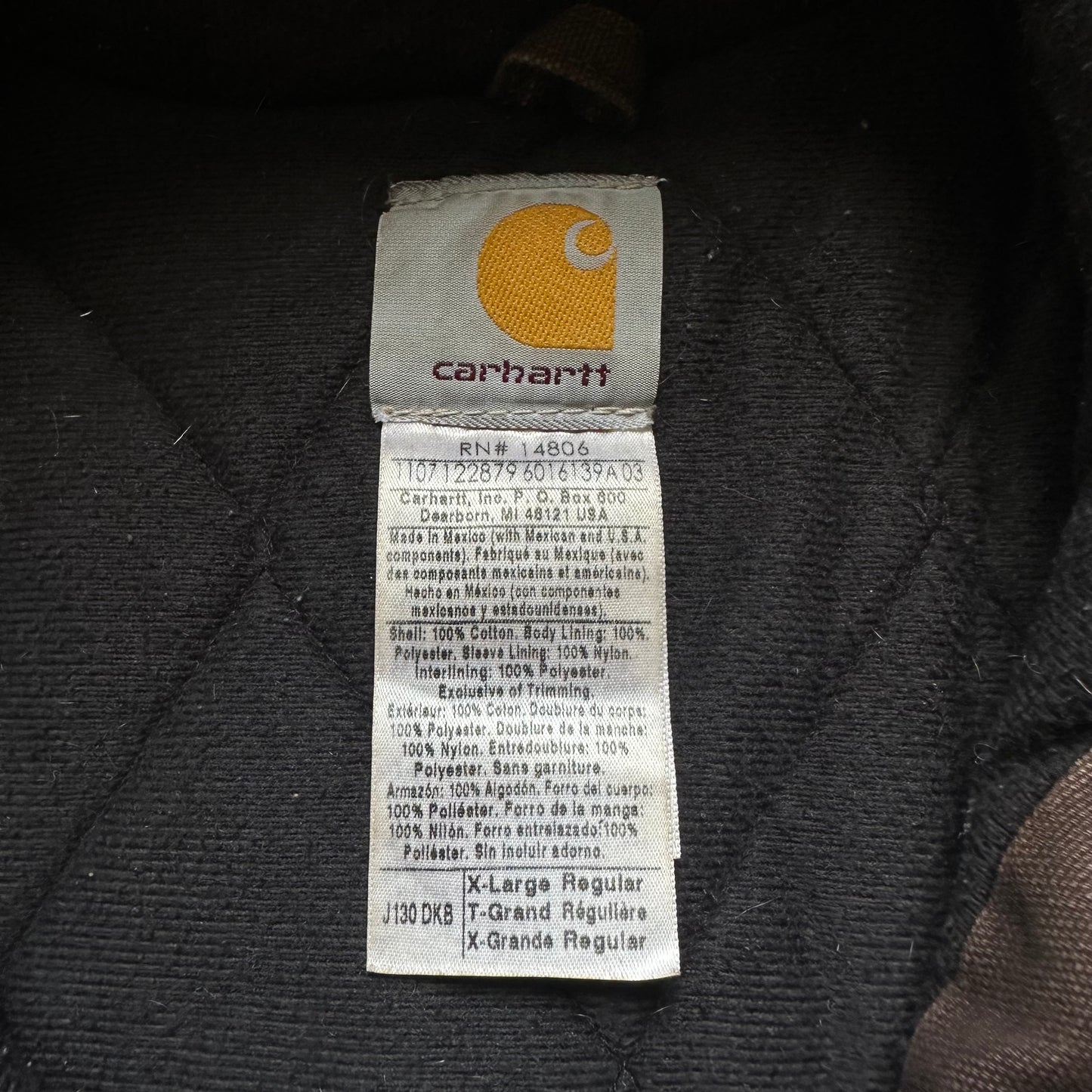 Vintage Carhartt Brown Hooded Jacket - XL