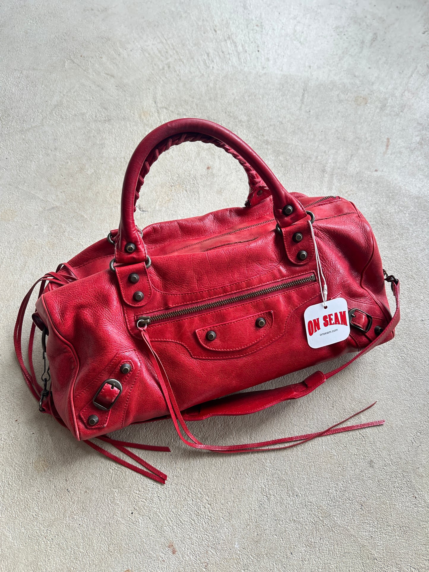 Vintage Balenciaga Red Twiggy Bag