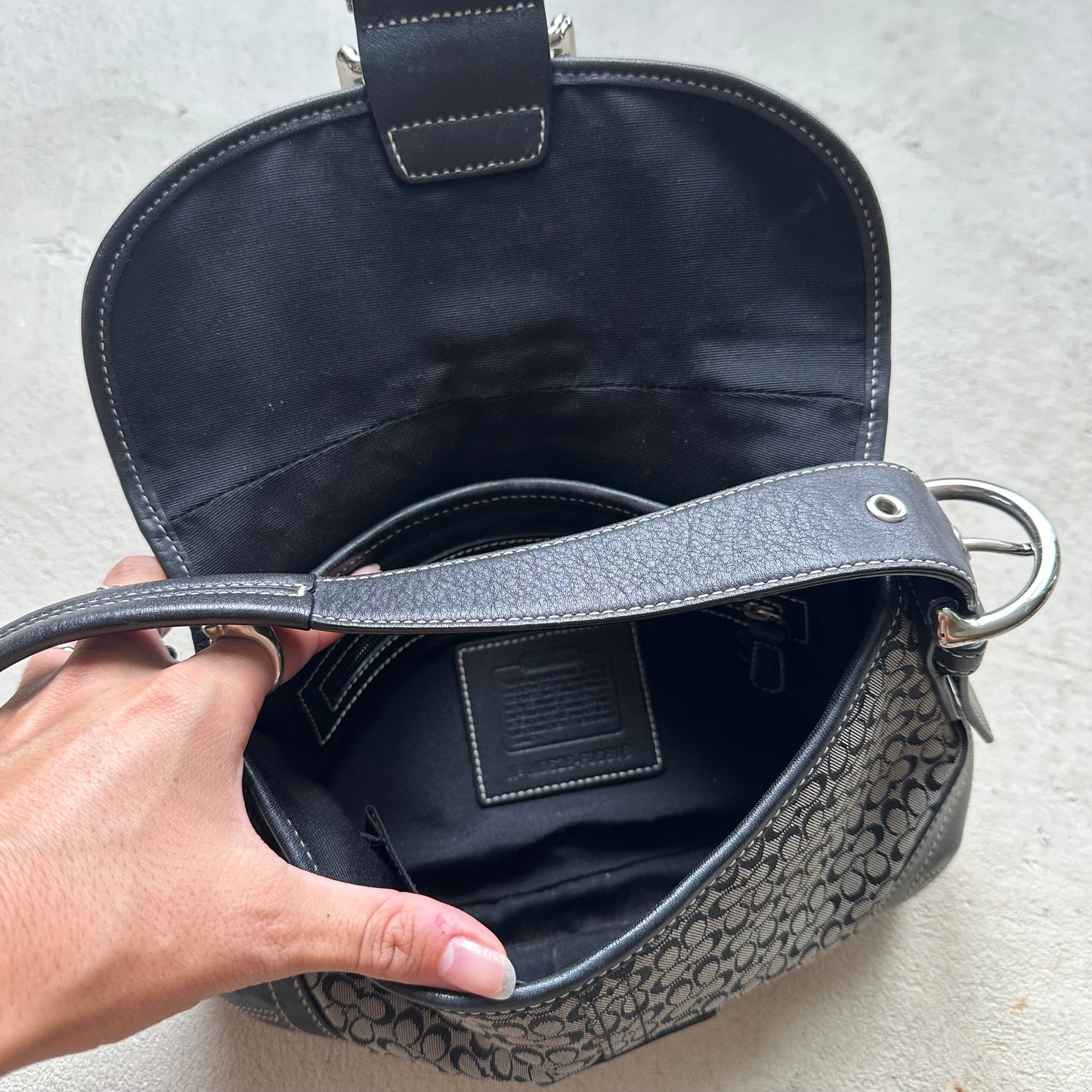 Vintage Y2K Coach Black Mini Soho Shoulder Bag