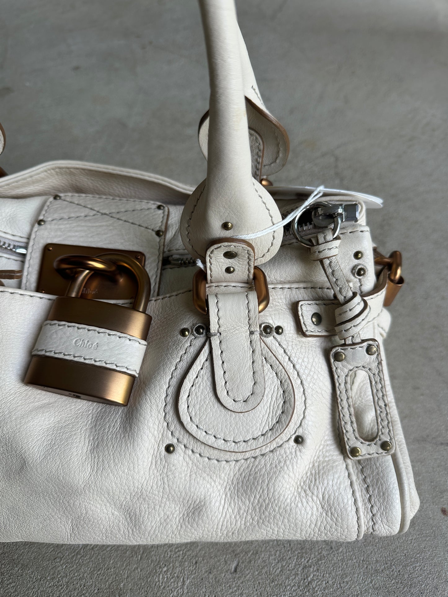 Vintage White/Cream Chloé Paddington Shoulder Bag