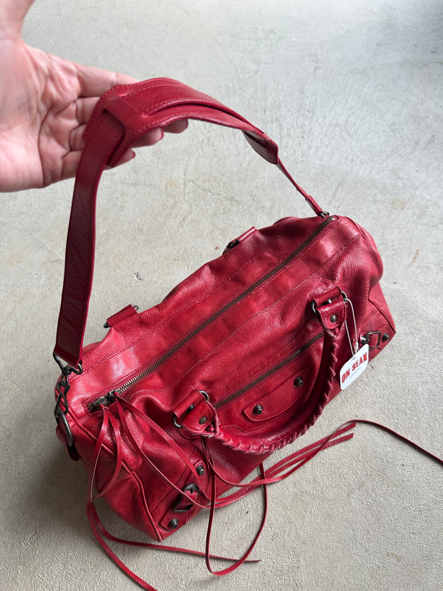 Vintage Balenciaga Red Twiggy Bag