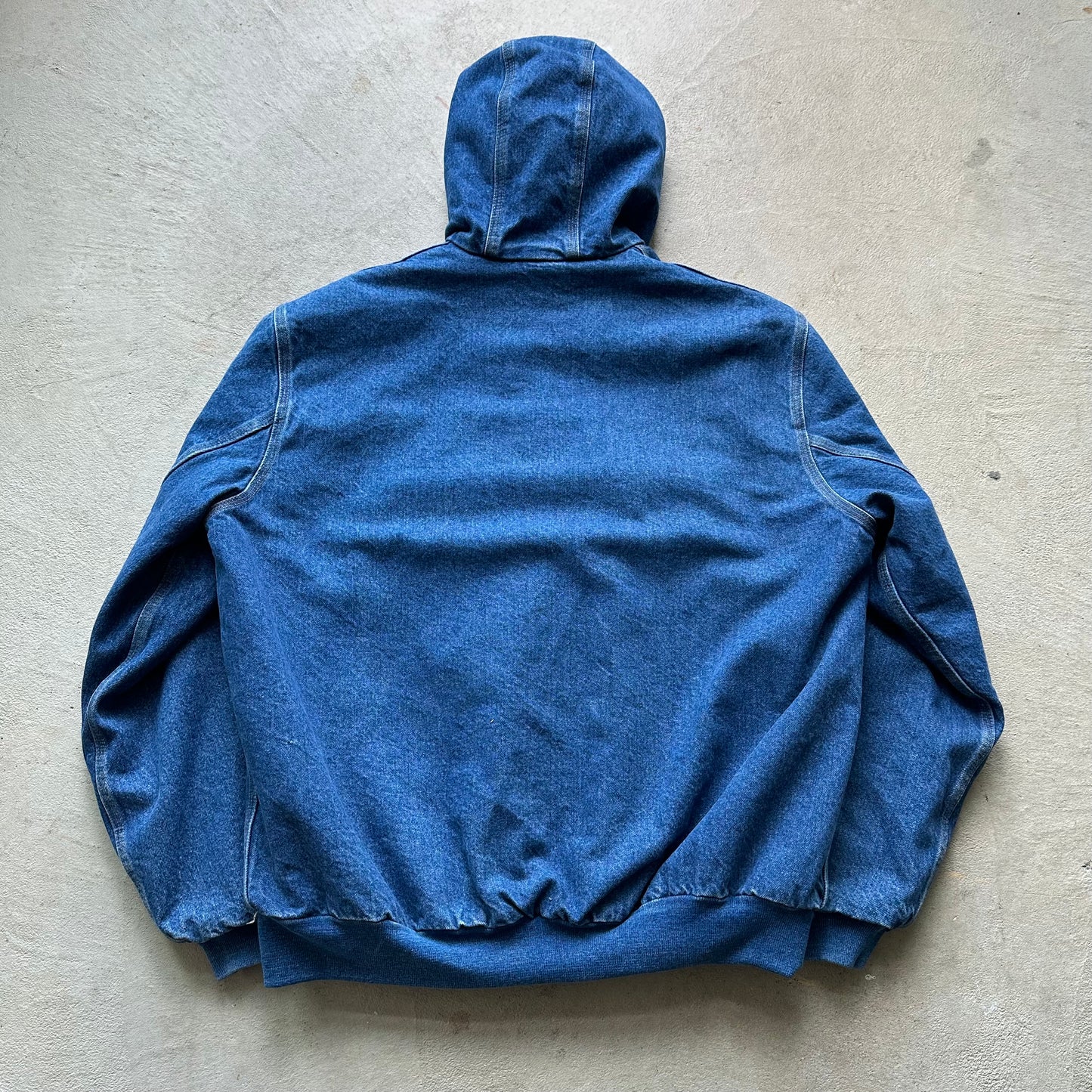 Vintage Carhartt Denim Hooded Jacket - XL