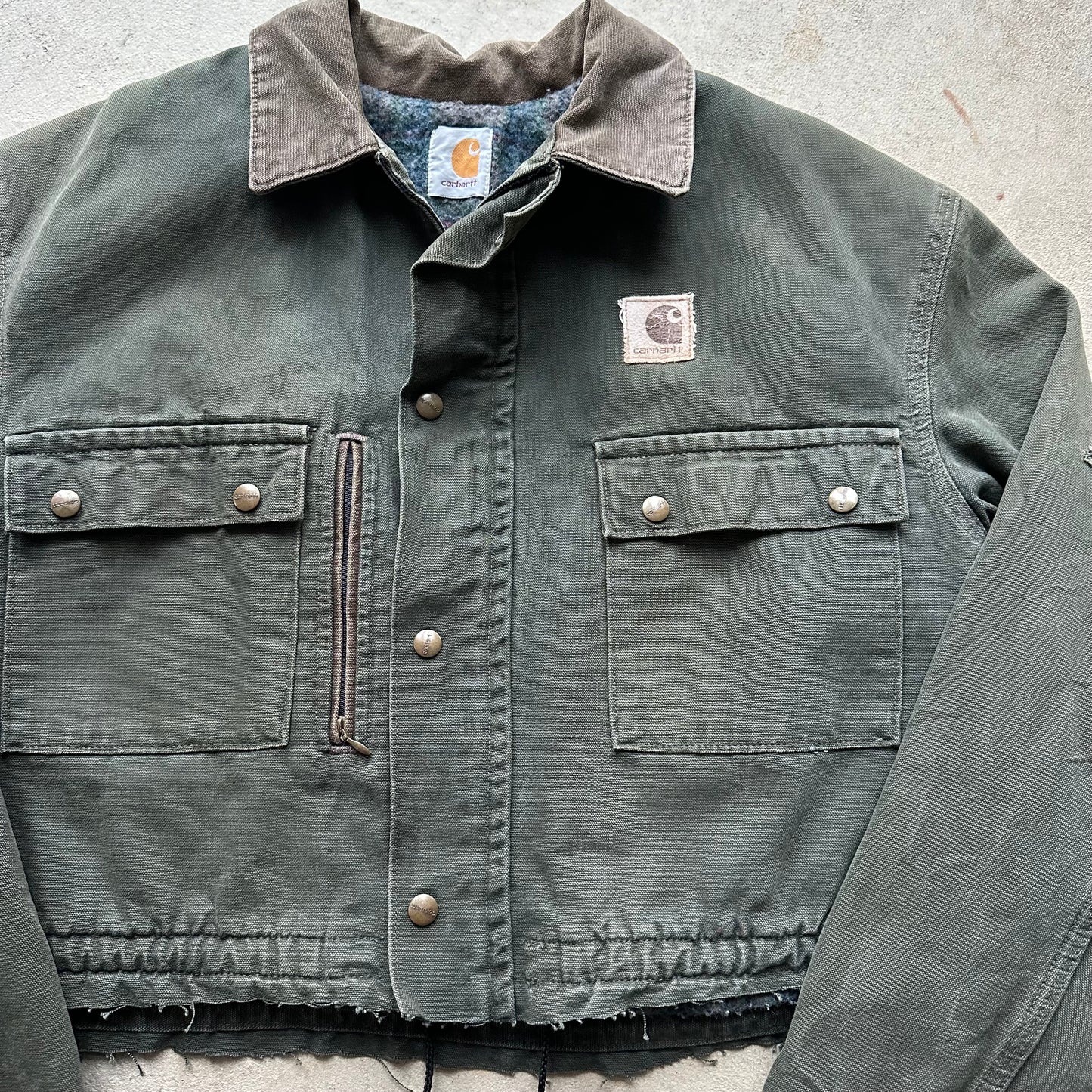 Vintage Carhartt Cropped Green Jacket