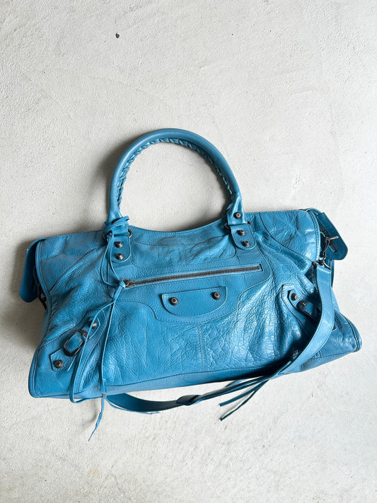 Vintage Balenciaga Blue Part Time Bag