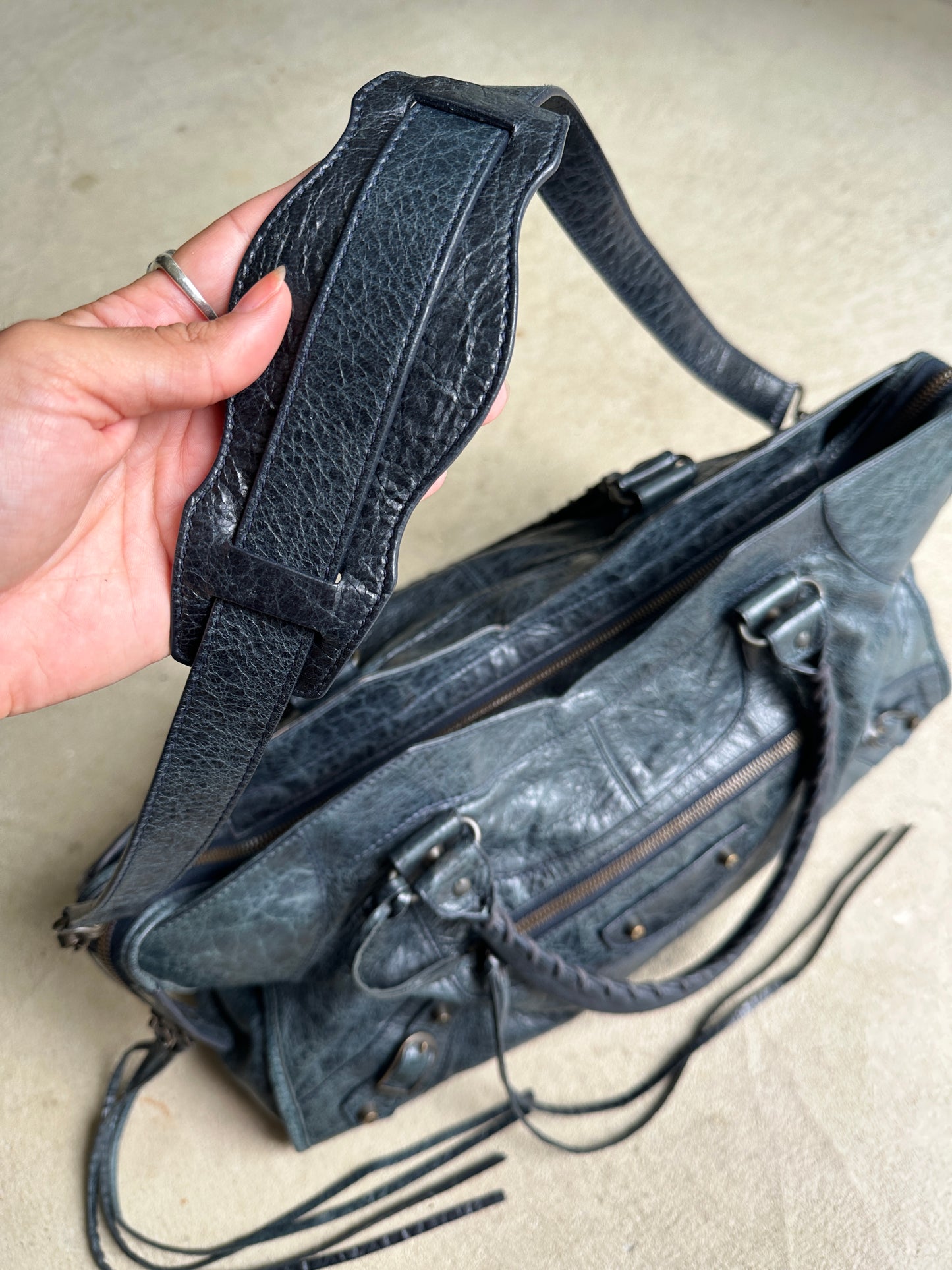 Vintage Balenciaga Dark Navy Part Time Bag