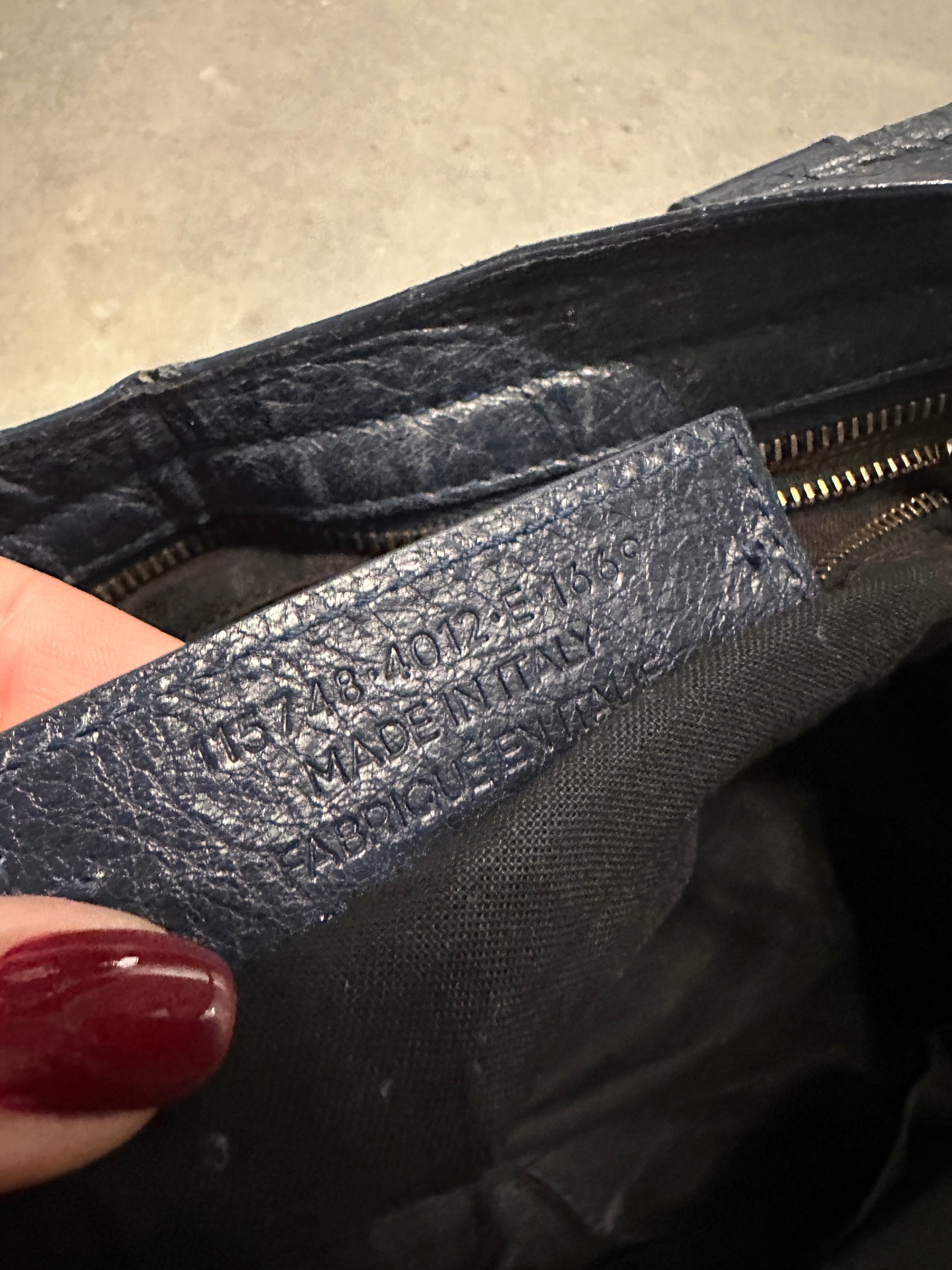 Vintage Navy Balenciaga City Bag
