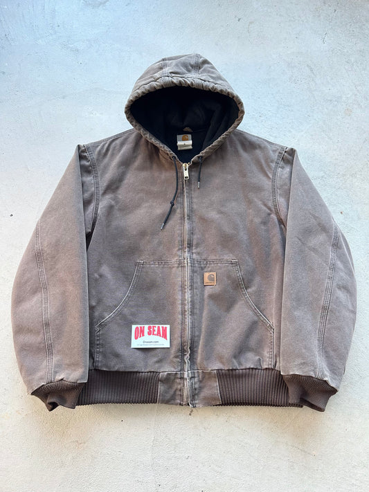 Vintage Carhartt Faded Brown Hooded - L