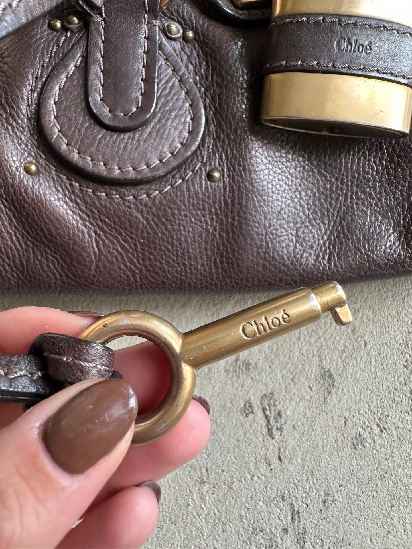 Vintage Dark Brown Chloé Paddington Shoulder Bag