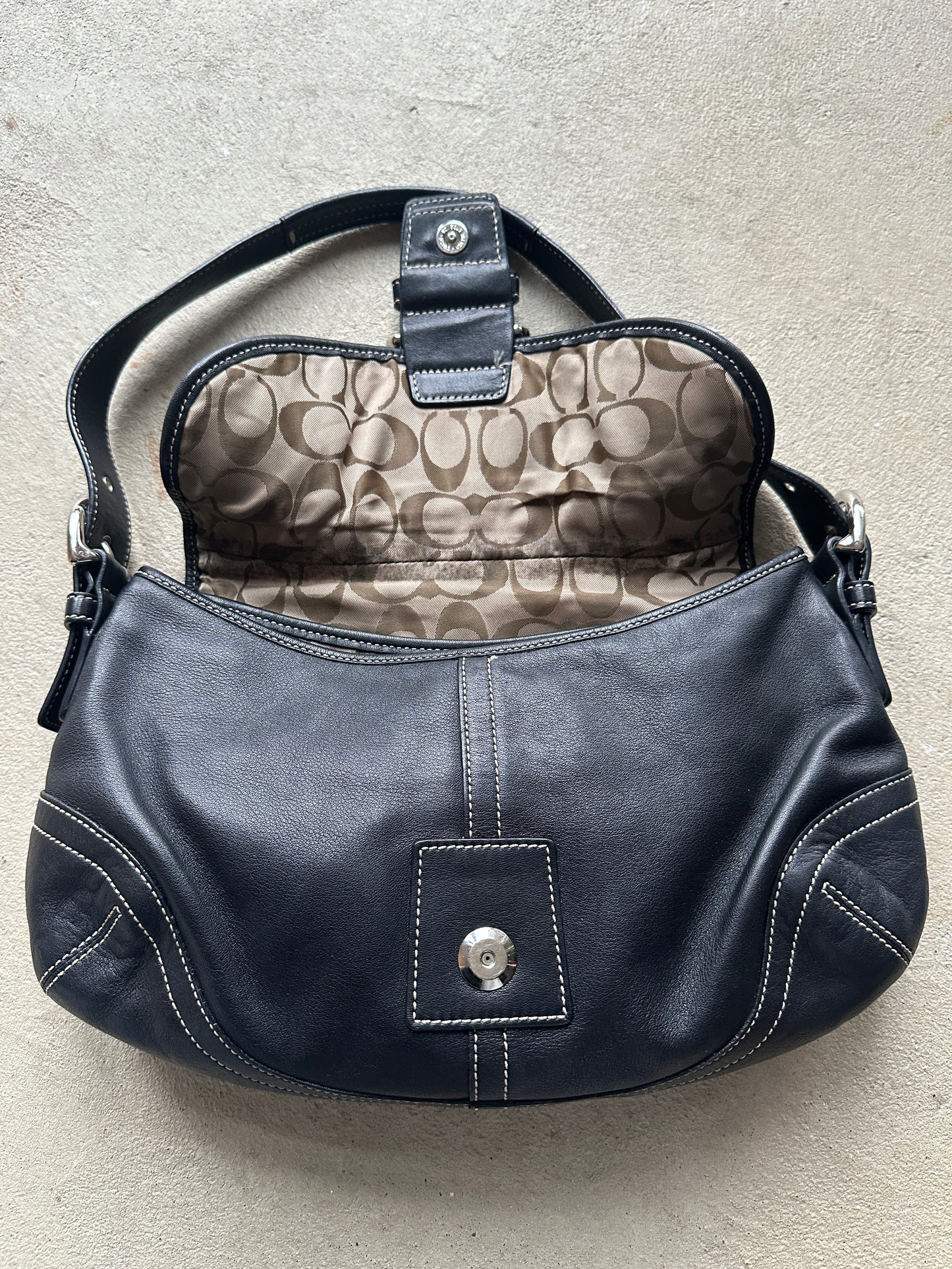 Vintage Coach Black Soho Shoulder Bag