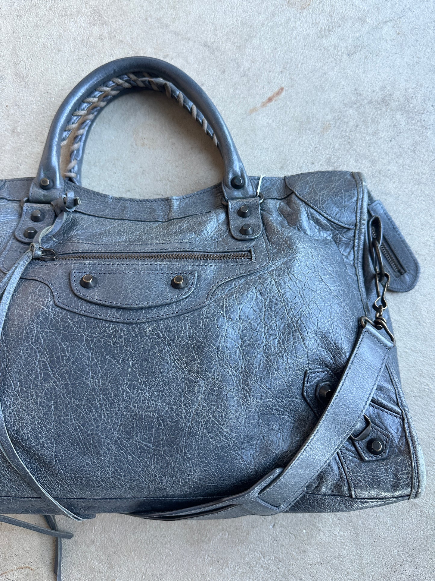 Vintage Dark Grey Balenciaga City Bag