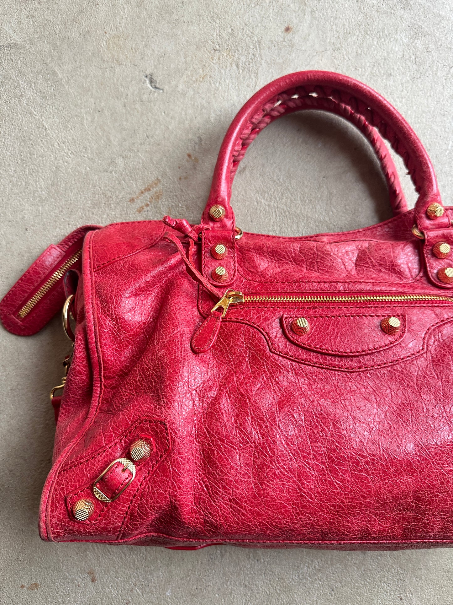Vintage Red Balenciaga City Bag