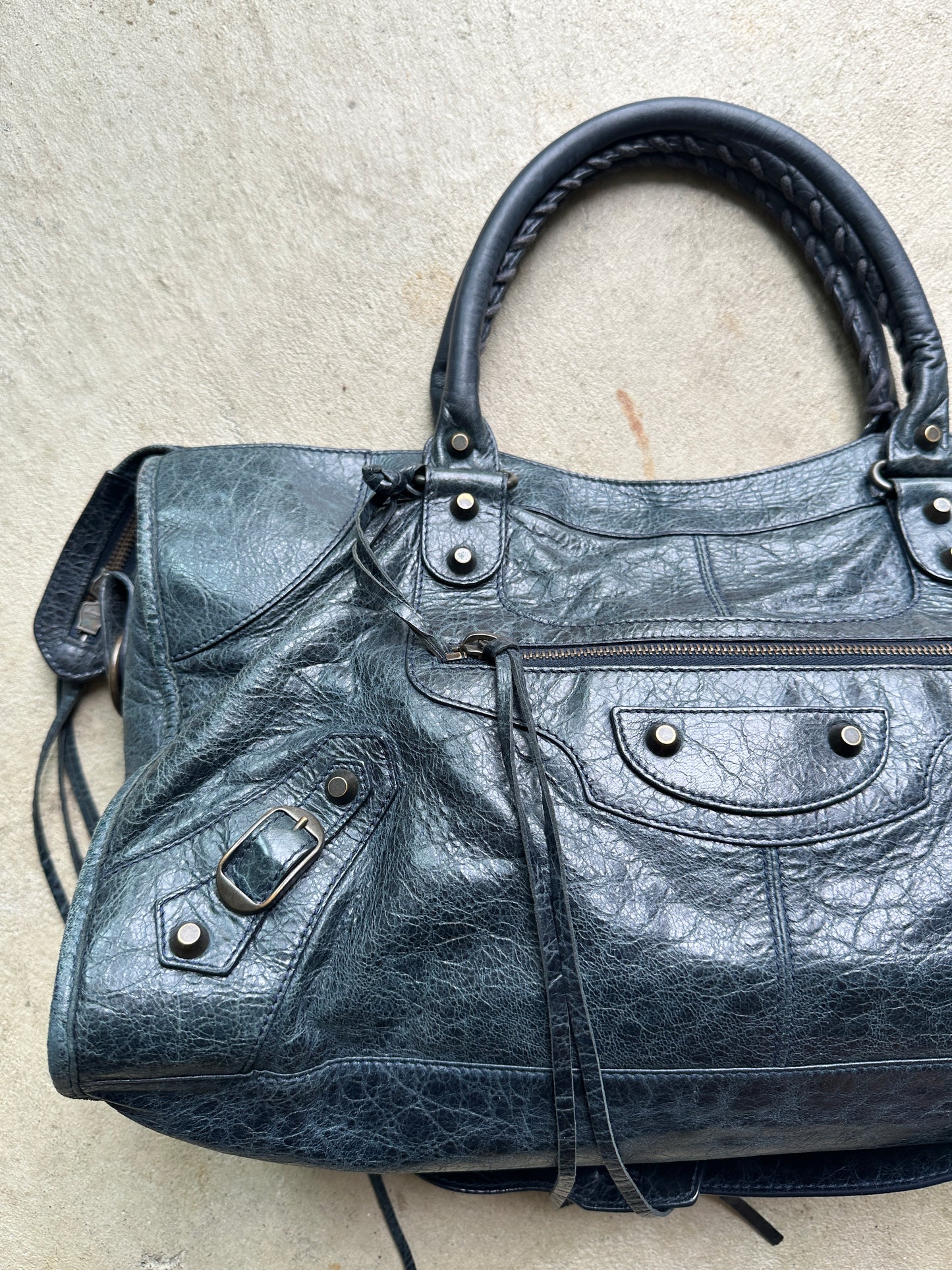 Vintage Balenciaga Dark Navy Part Time Bag