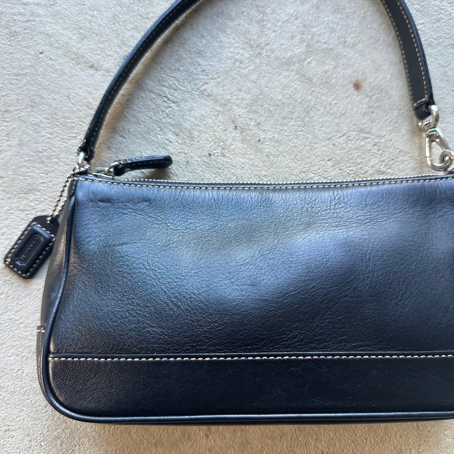 Vintage Y2K Coach Demi Black Leather Shoulder Bag