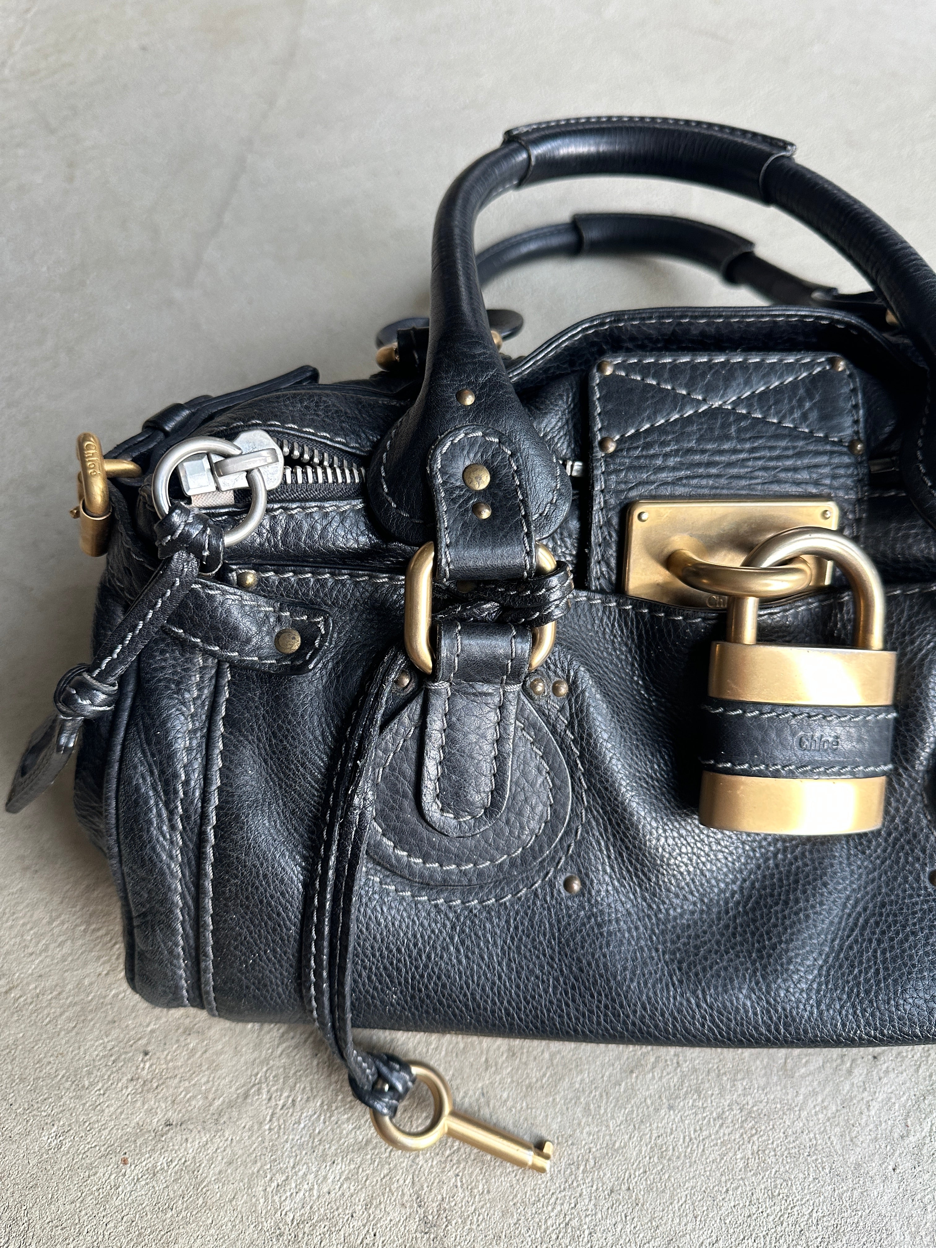 Vintage Black Chloé Paddington Shoulder Bag – On Seam