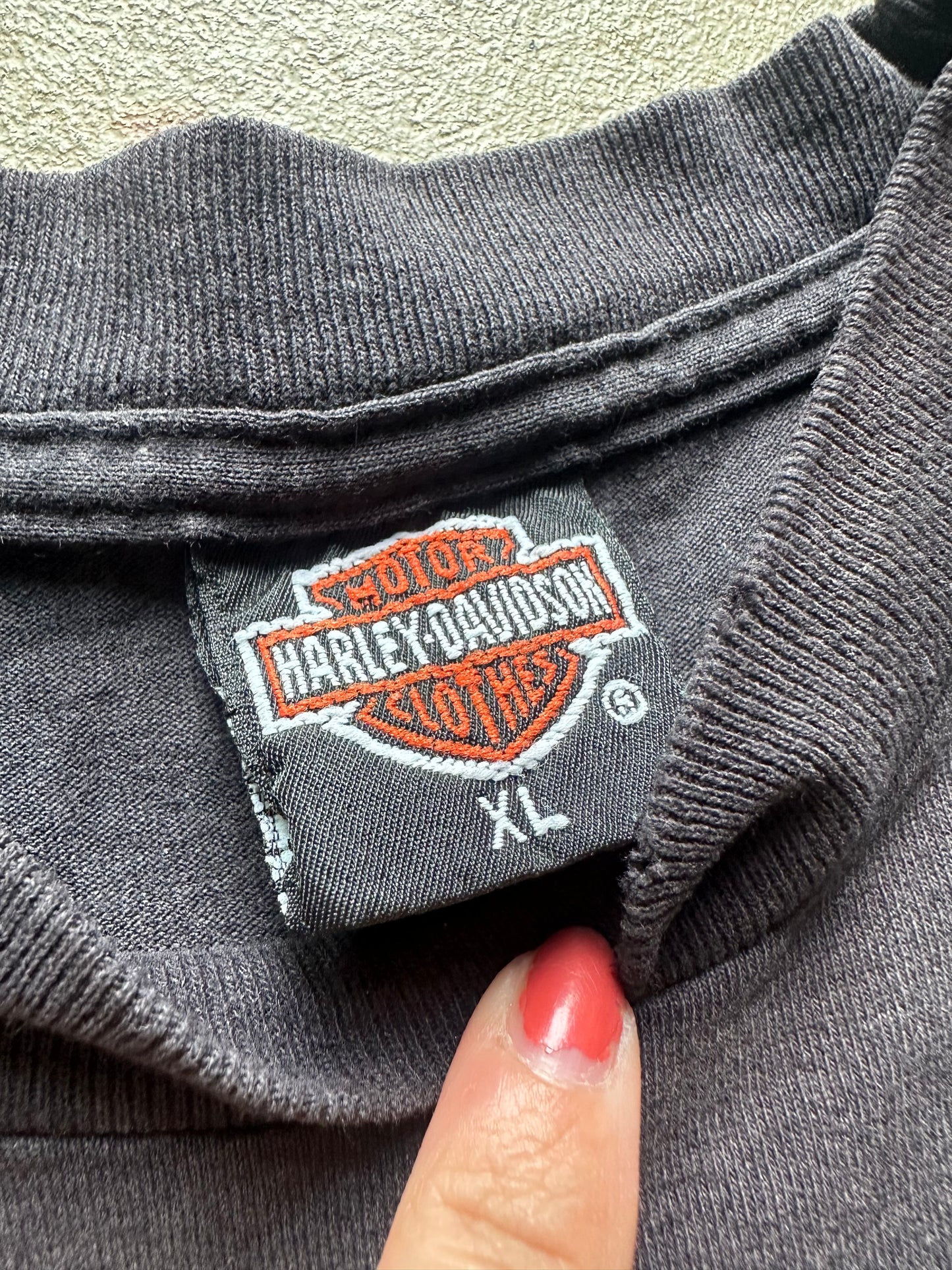 Vintage 80’s Harley Davidson 3D Emblem Tee - L