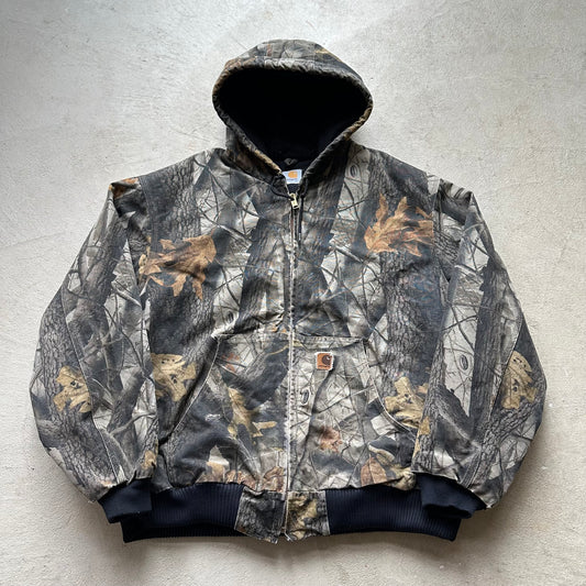 Vintage Carhartt Camo Hooded Jacket - XL