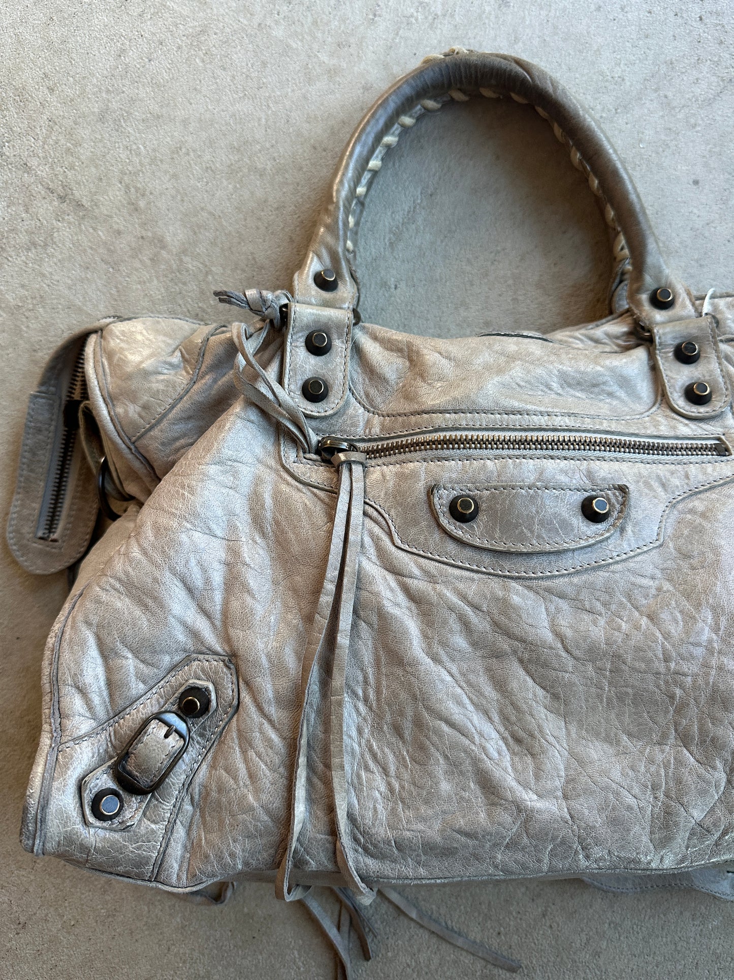 Vintage Grey Balenciaga City Bag