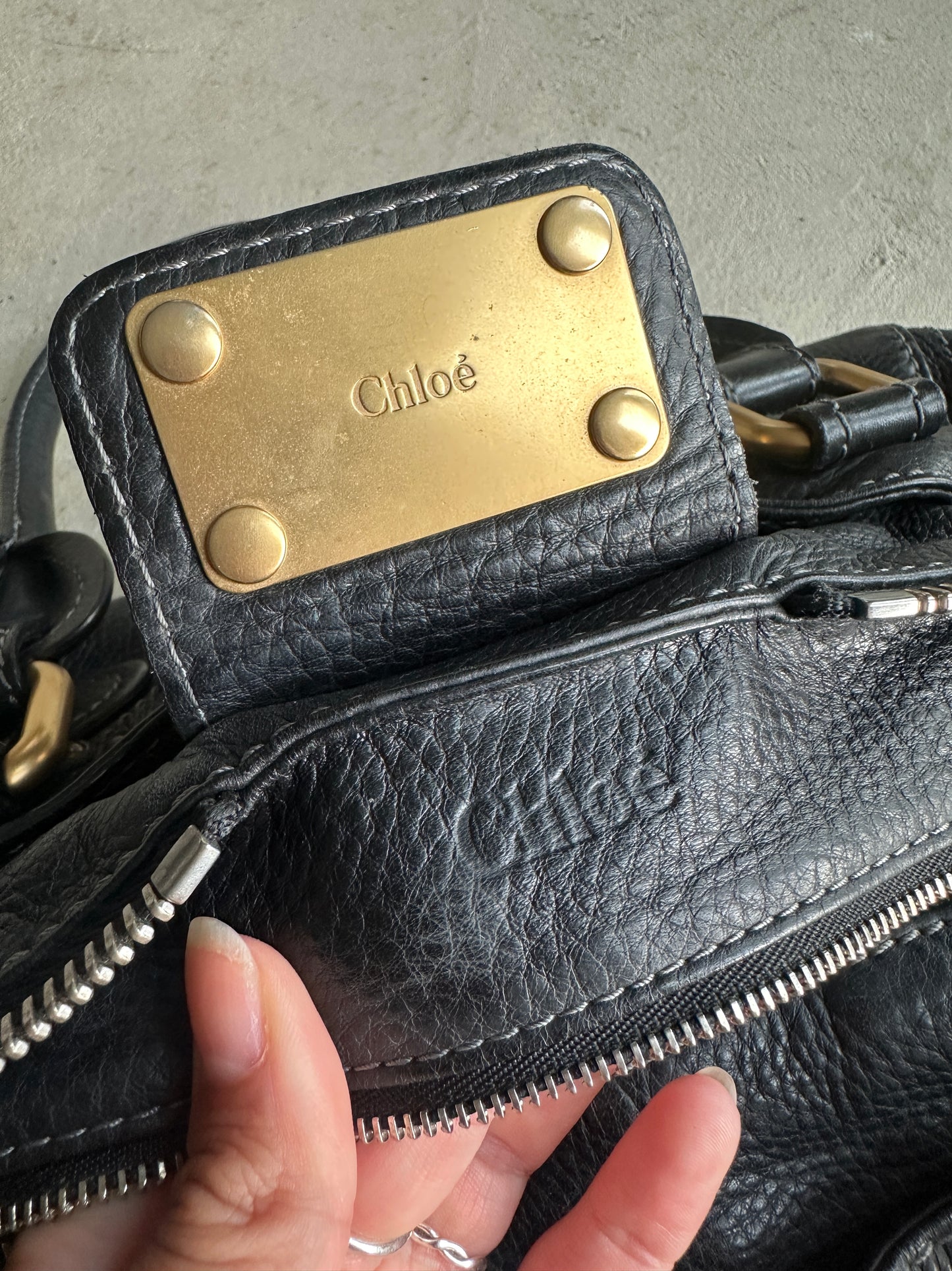 Vintage Black Chloé Paddington Shoulder Bag