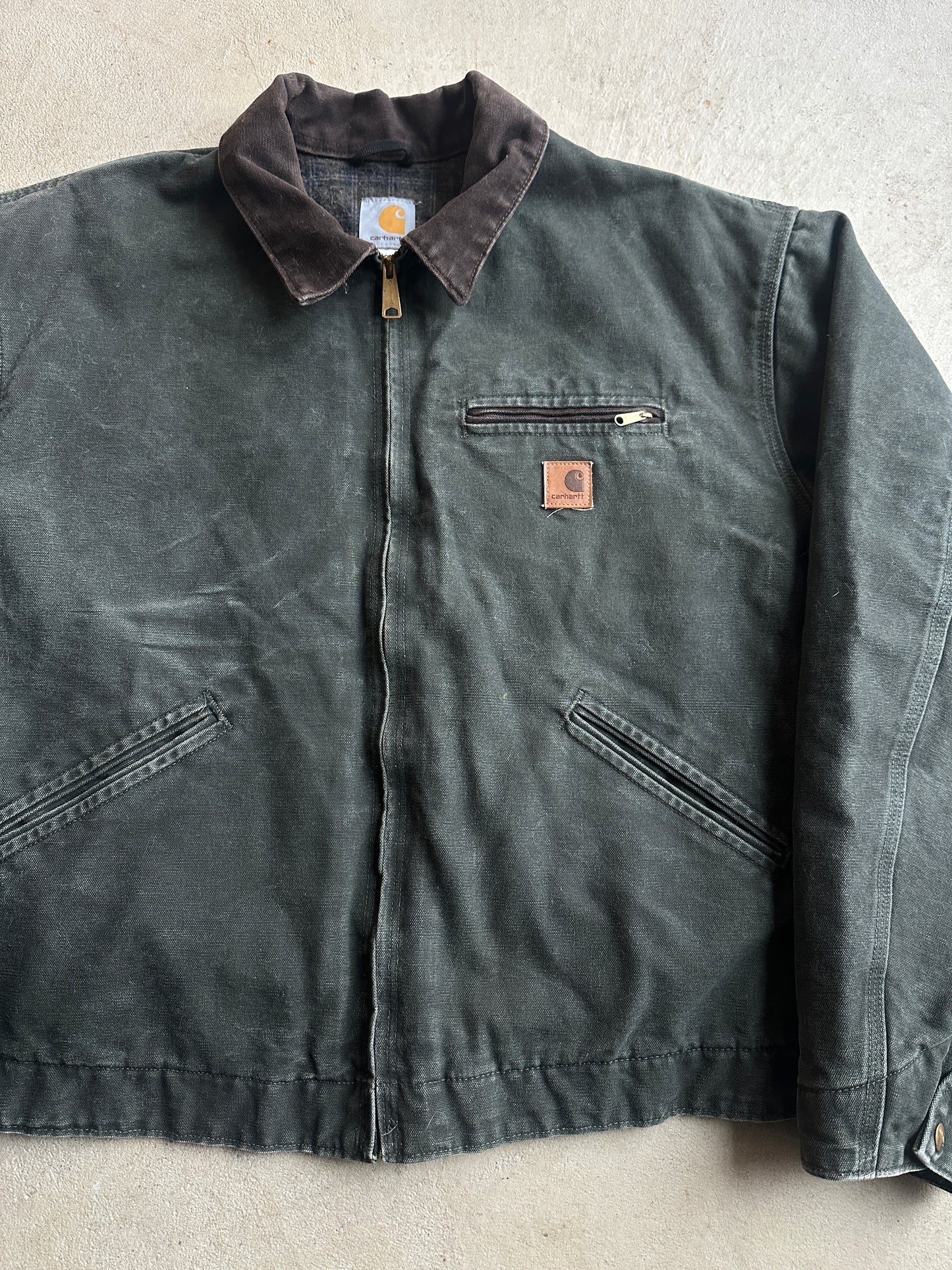 Vintage Green Carhartt Detroit Jacket