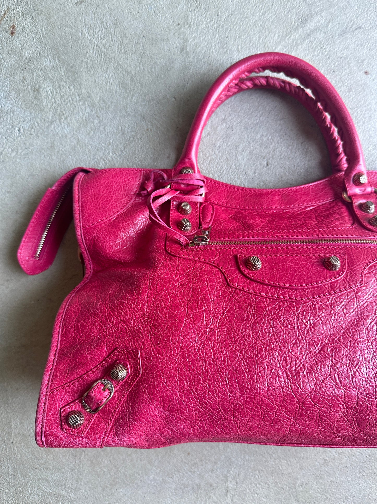 Vintage Watermelon Pink Balenciaga City Bag