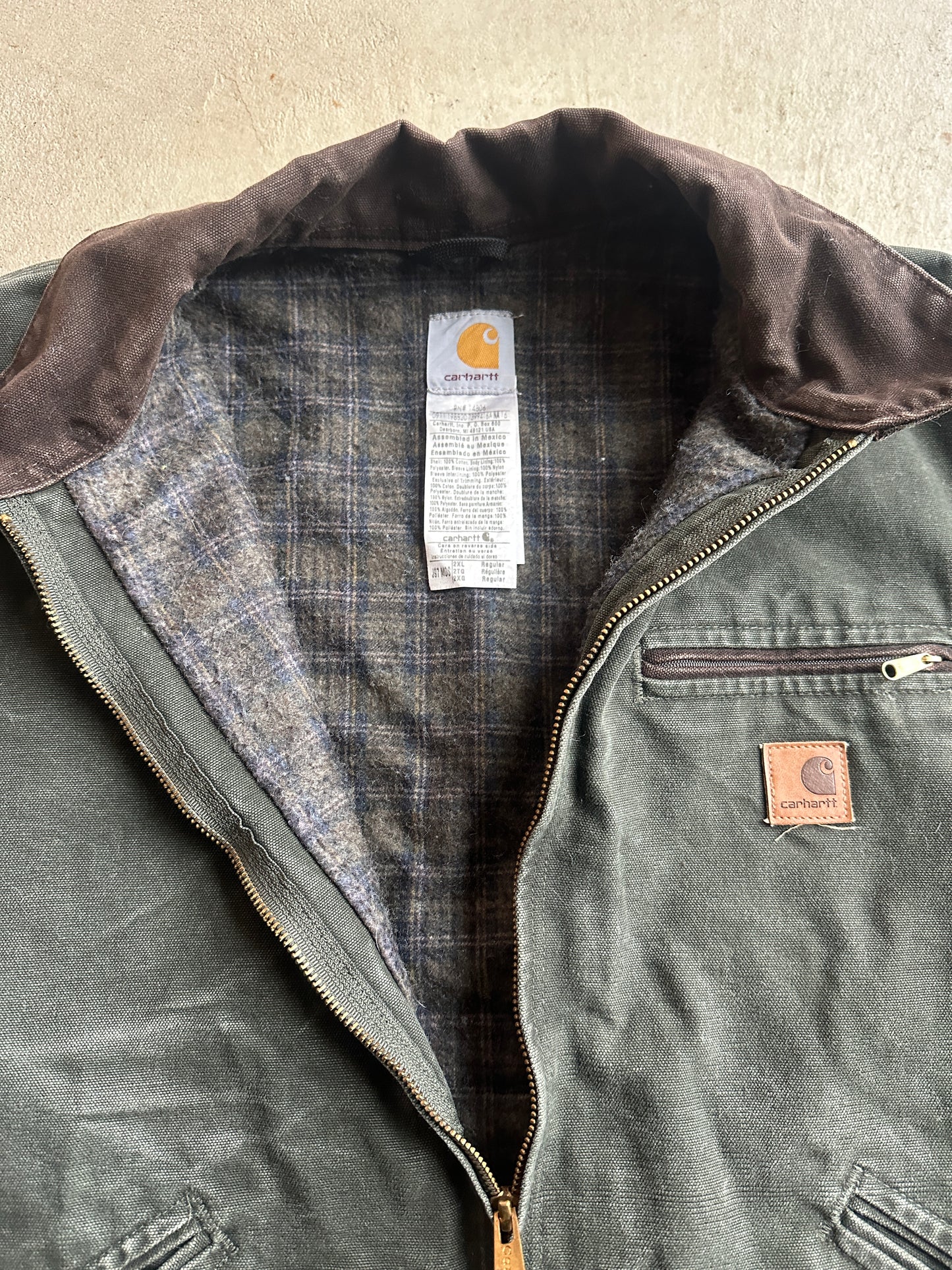 Vintage Green Carhartt Detroit Jacket