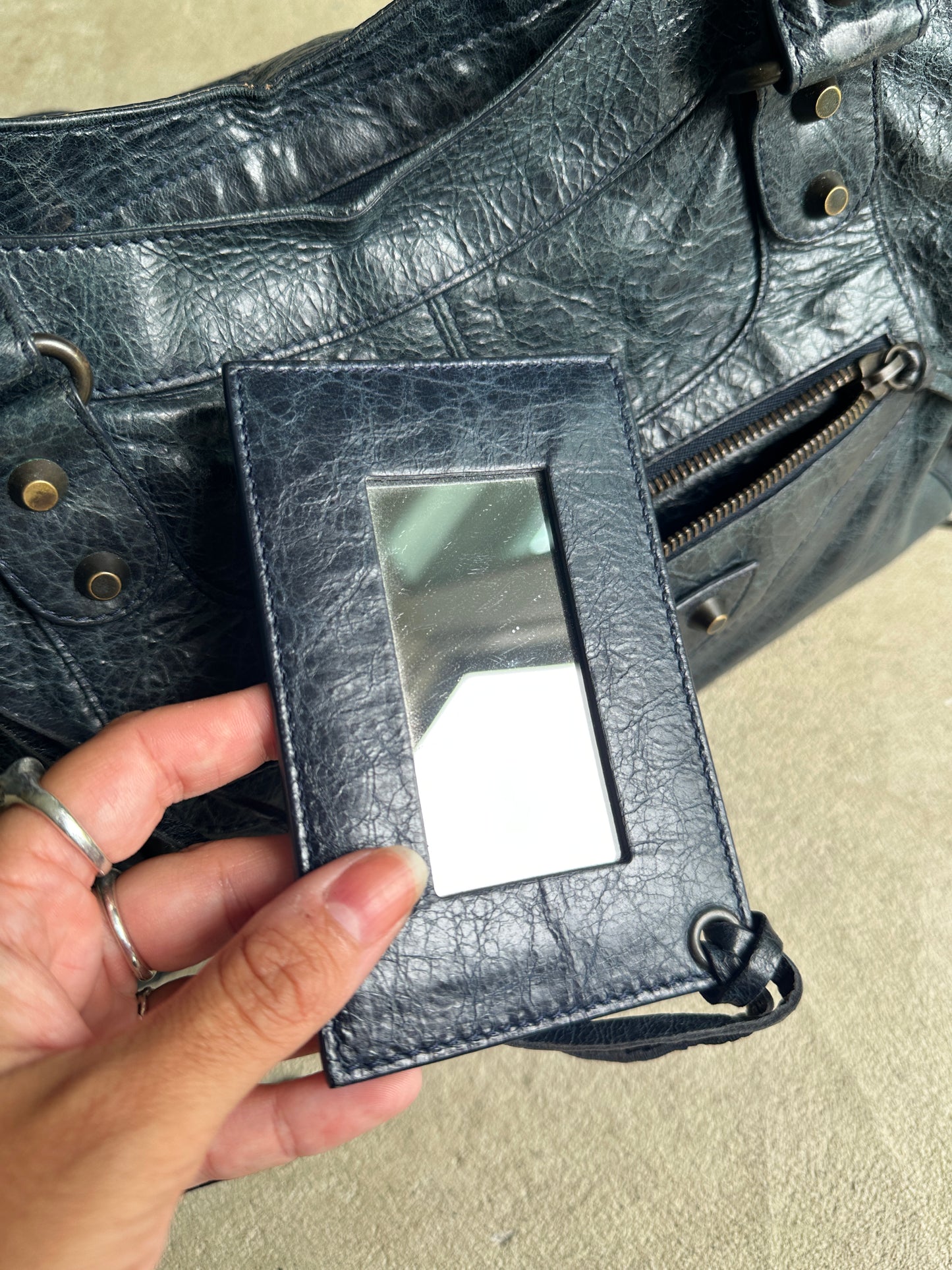 Vintage Balenciaga Dark Navy Part Time Bag