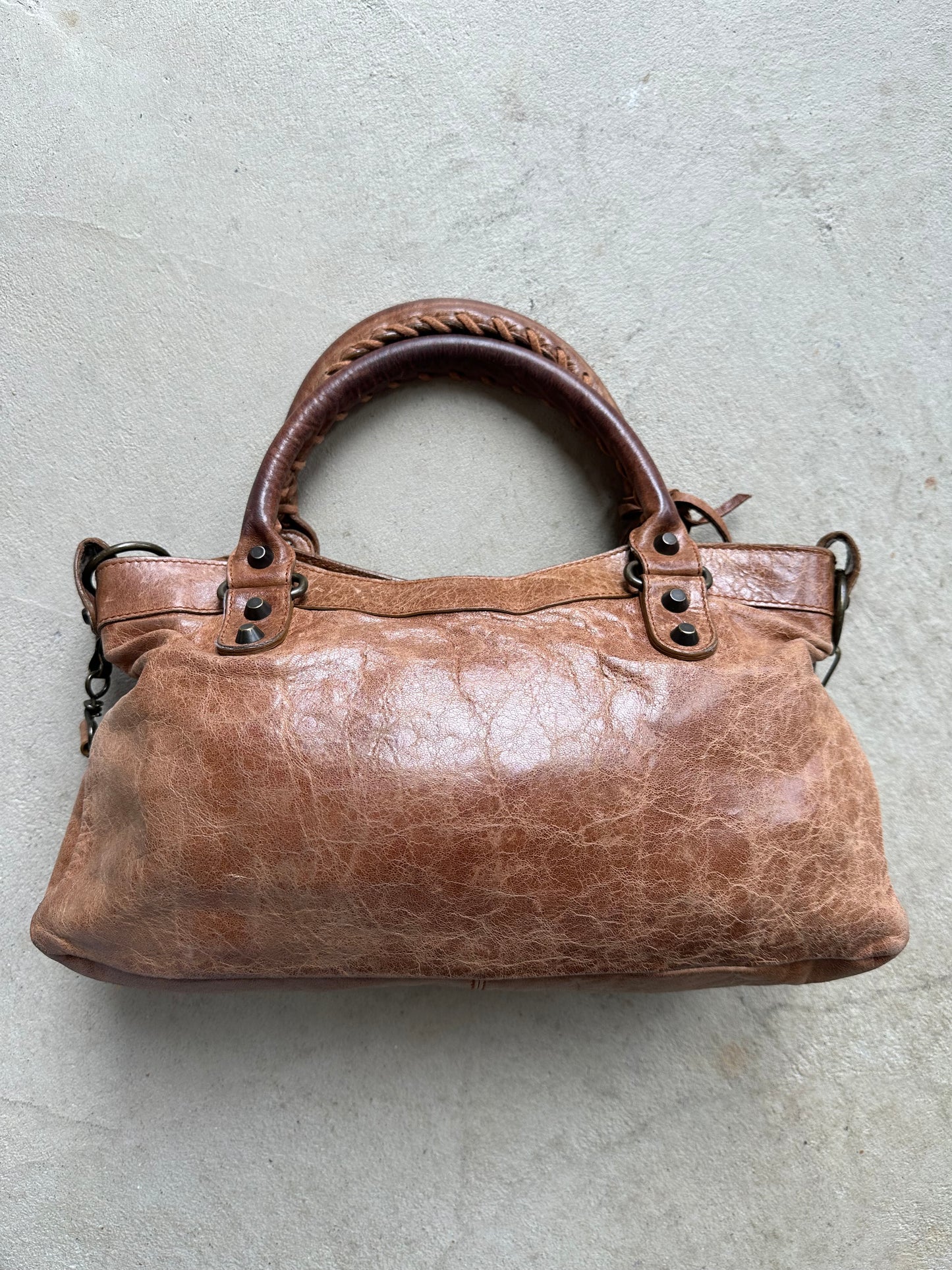 RARE! Vintage Brown Balenciaga Small City Bag