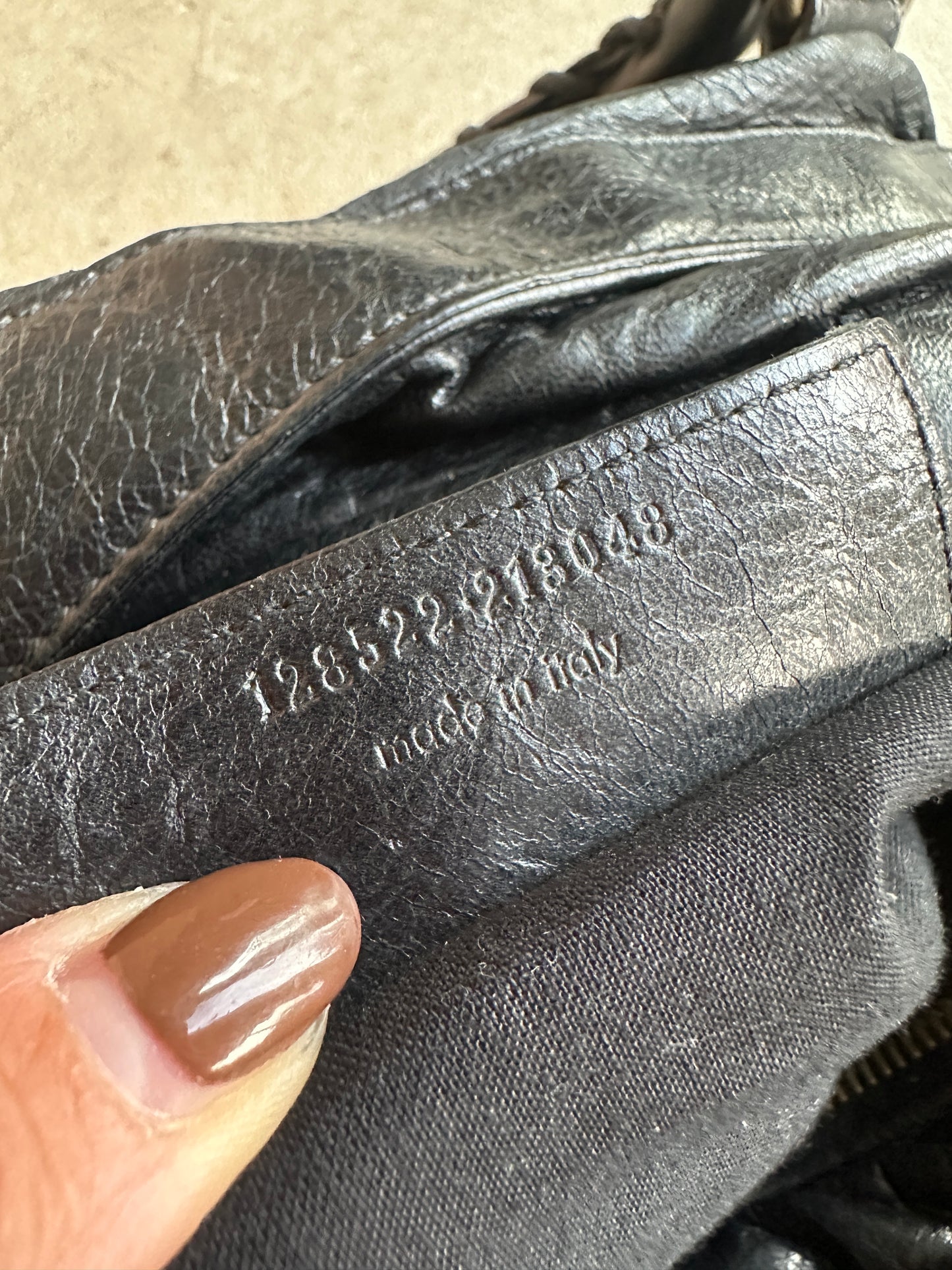 Vintage Black Balenciaga City Style Shoulder Bag