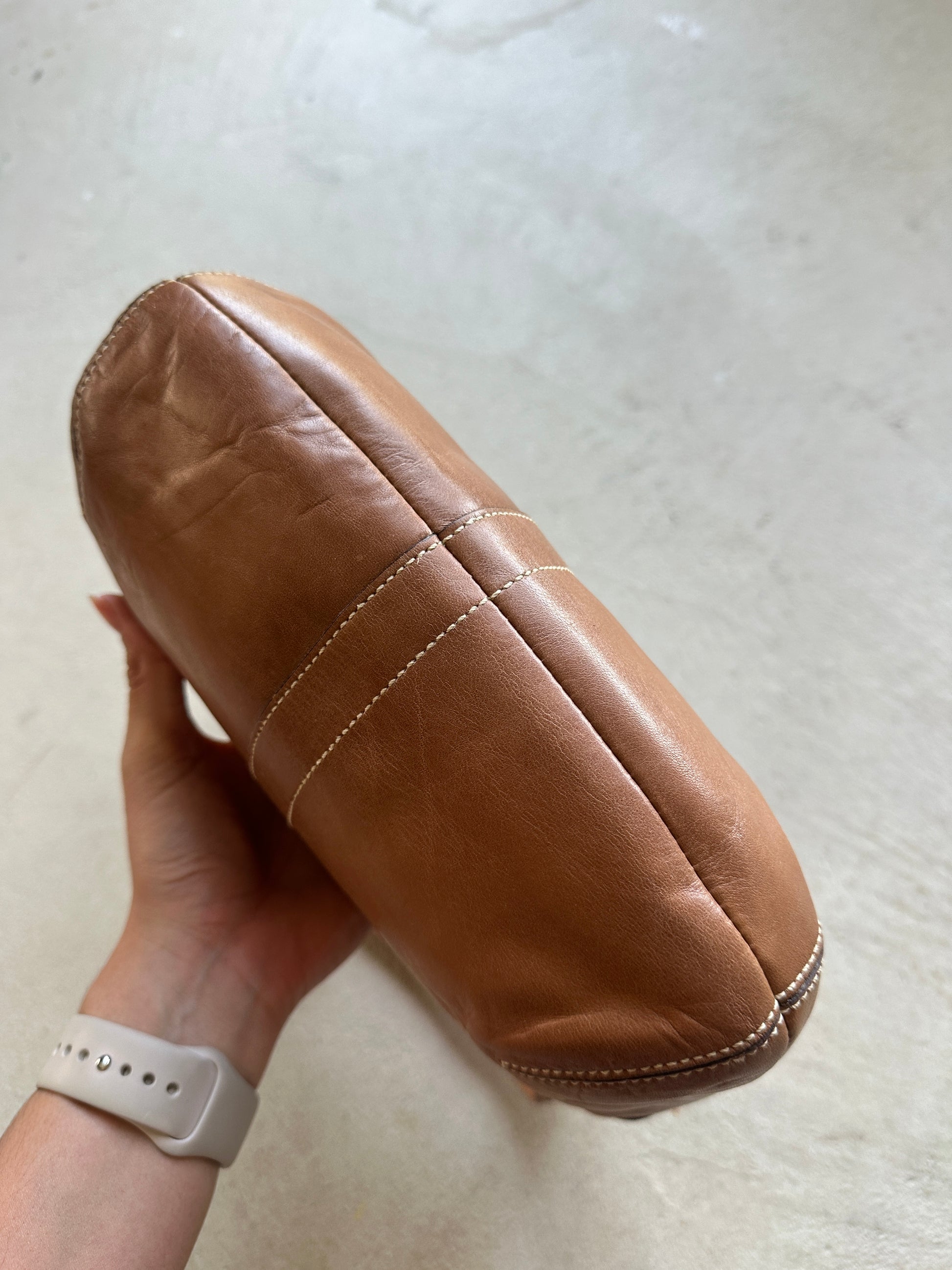 Vintage Coach Brown Leather Shoulder Bag