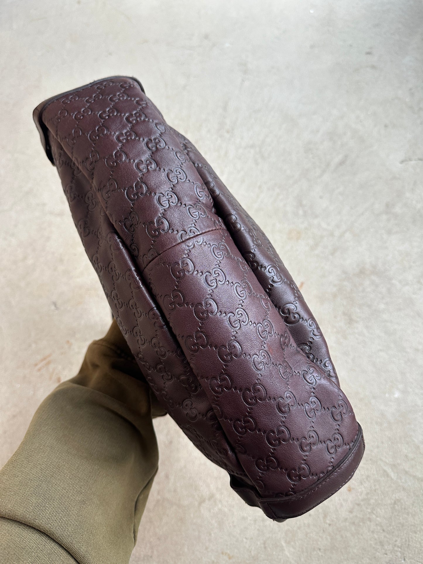 Gucci Brown Leather Abbey Shoulder Bag