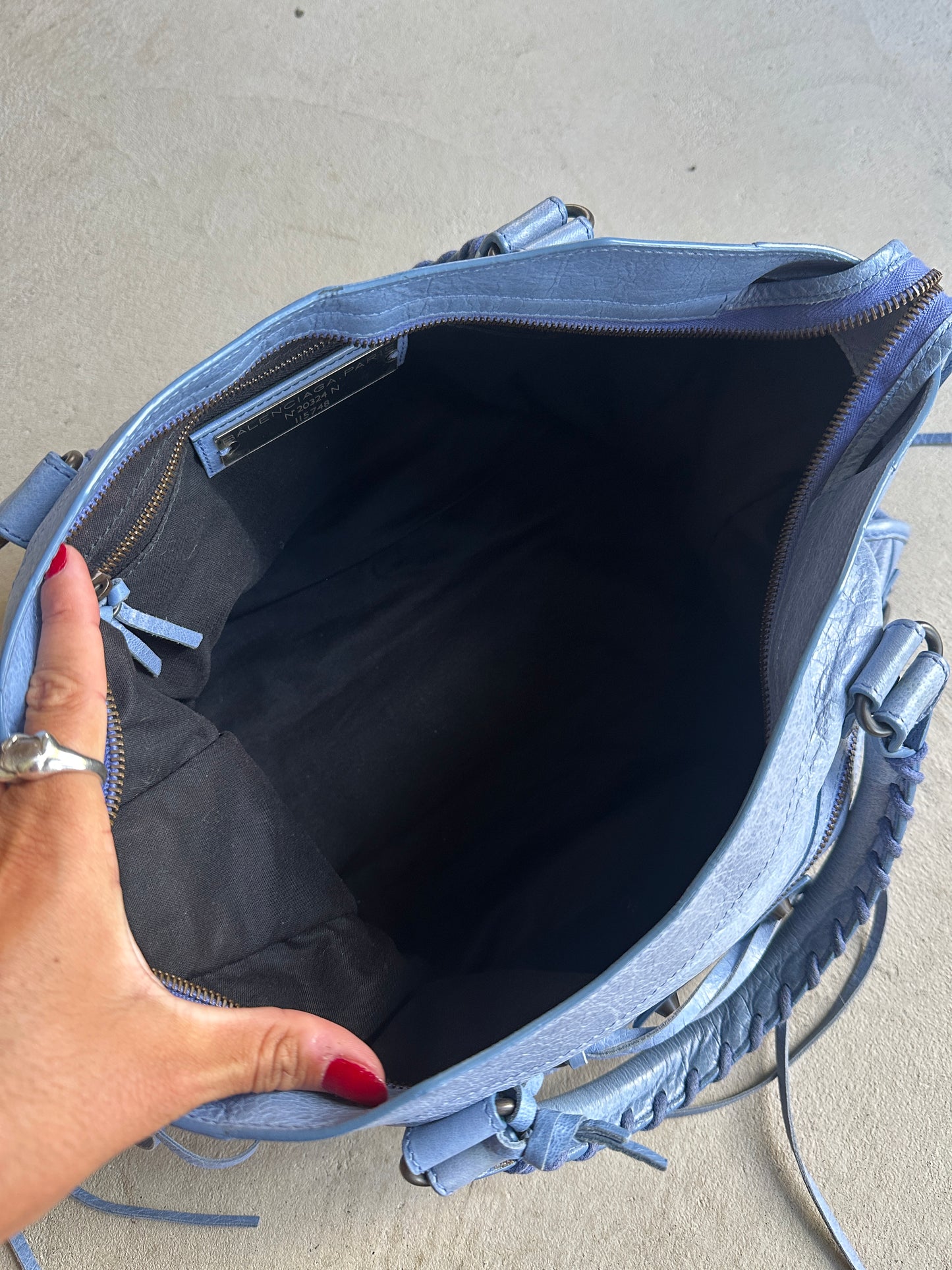Vintage Blue Balenciaga City Bag