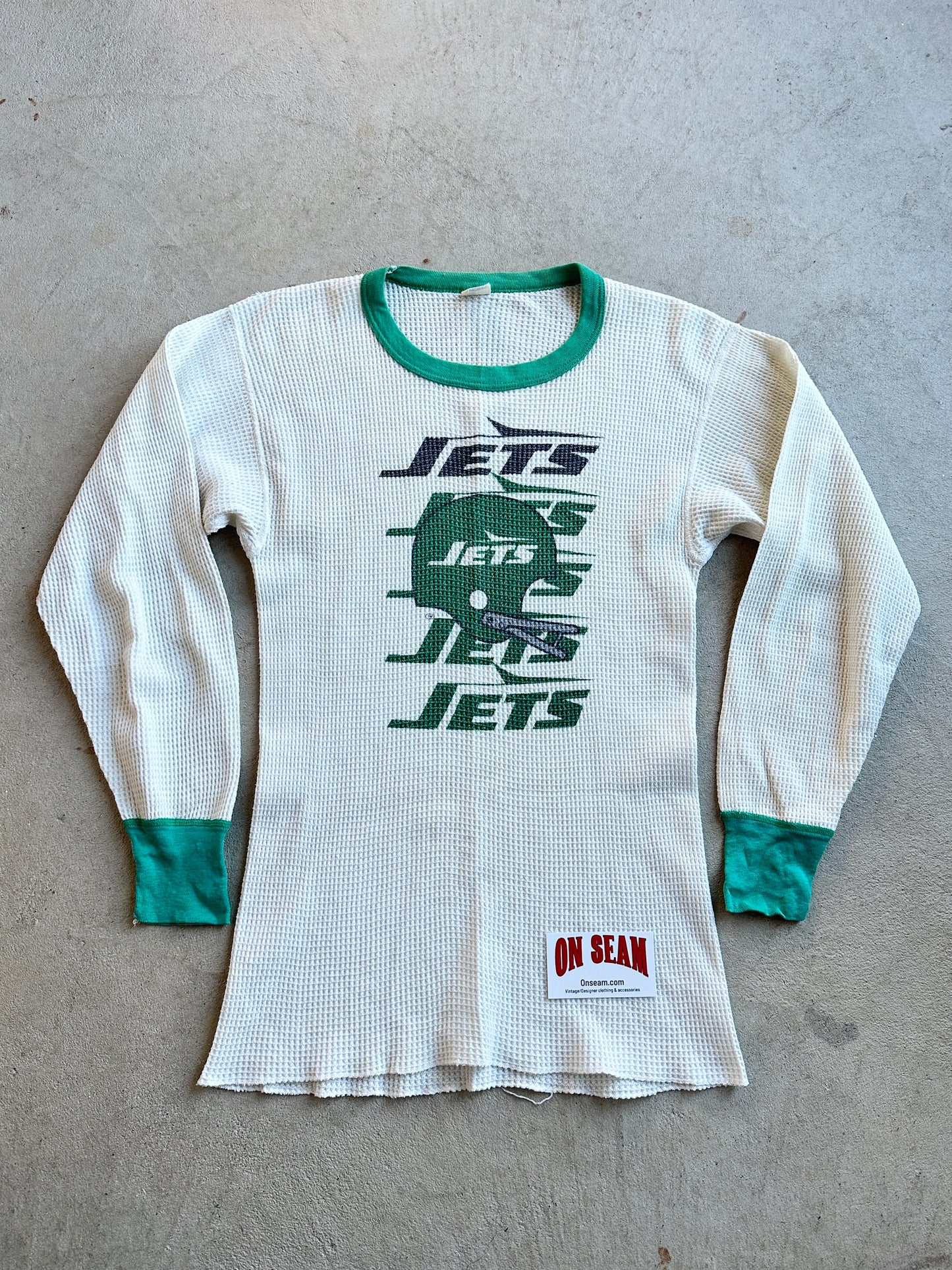 RARE Vintage 70's New York Jets thermal shirt - S