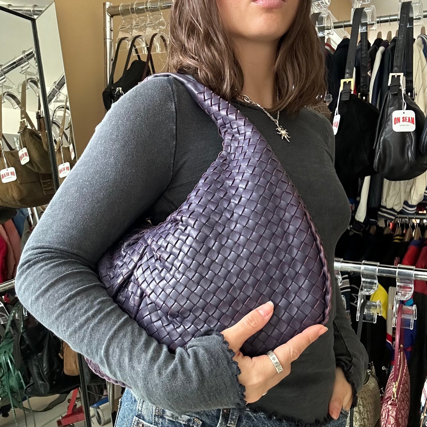 Vintage Bottega Veneta Intrecciato Hobo Bag
