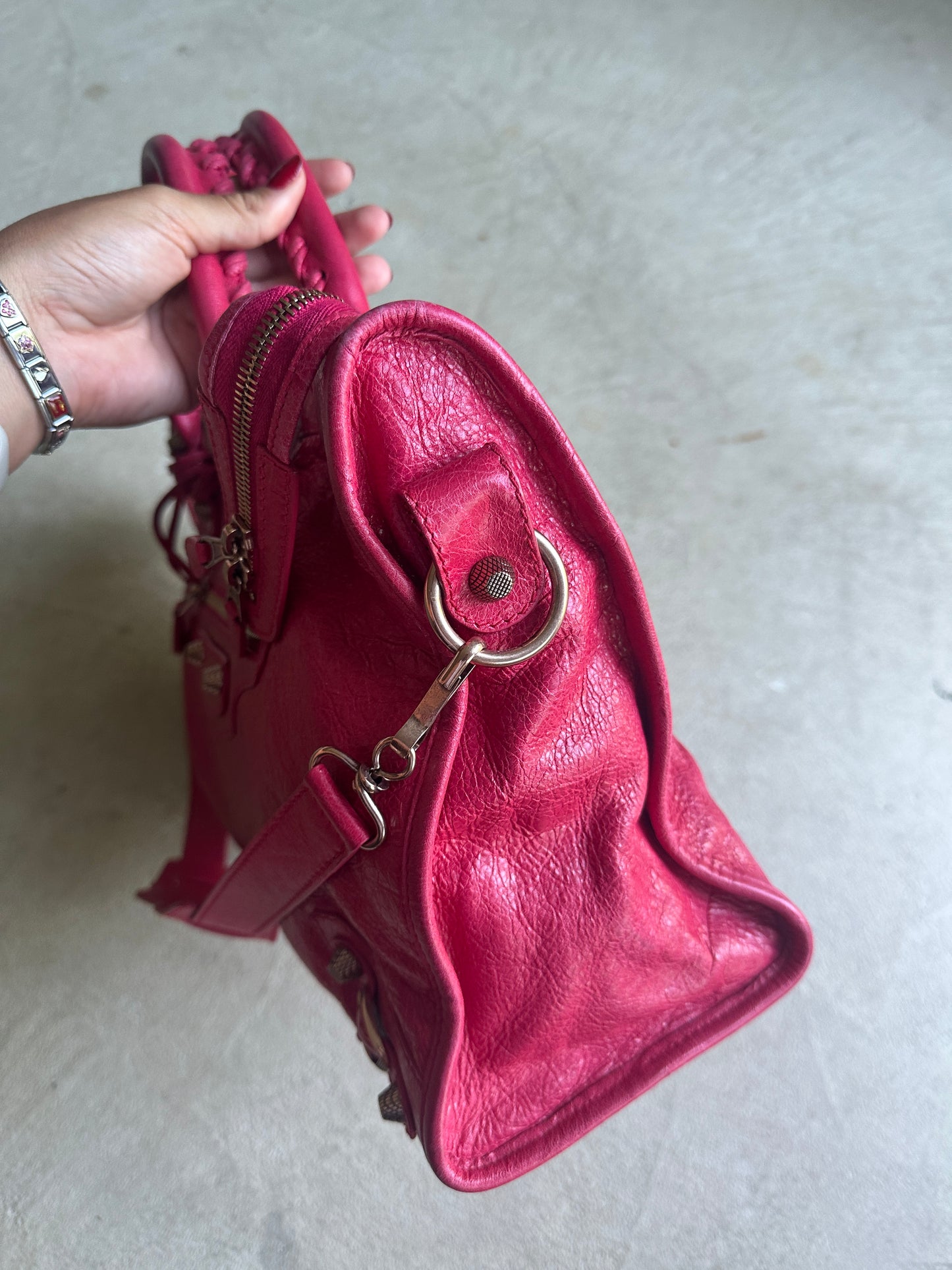 Vintage Watermelon Pink Balenciaga City Bag