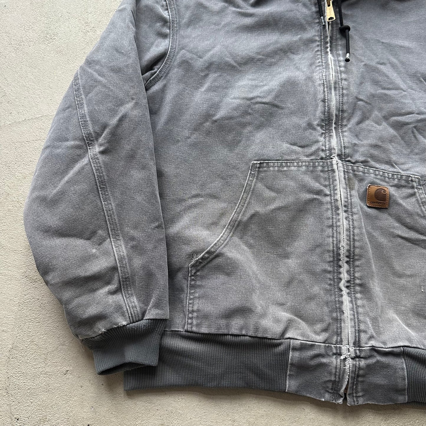 Vintage Carhartt Grey Hooded Jacket - XL