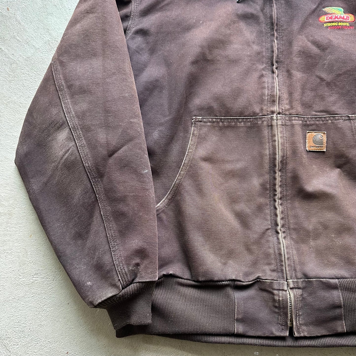 Vintage Carhartt Brown Hooded Jacket - XL