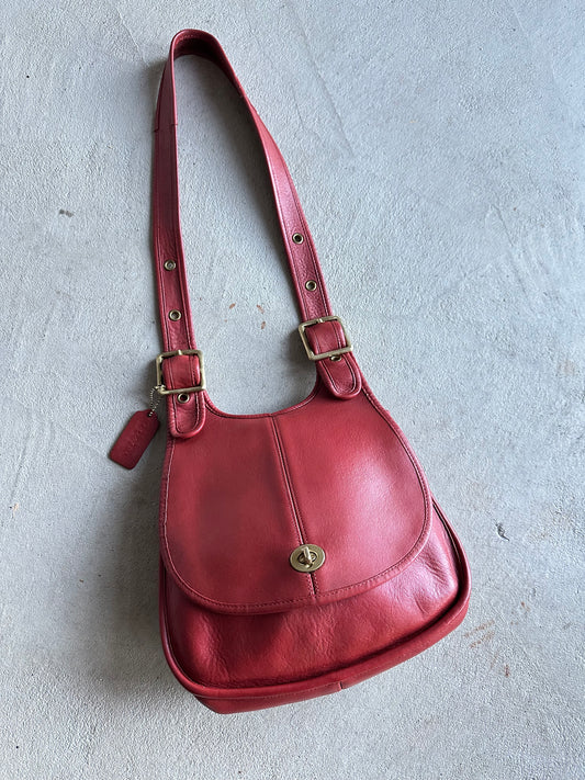 Coach Red Crescent Bag 8011 (Made in NYC)