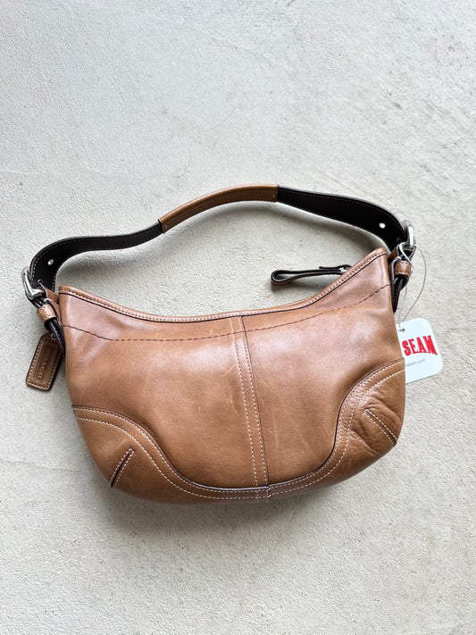 Vintage Y2K Coach Brown Croissant Leather Shoulder Bag
