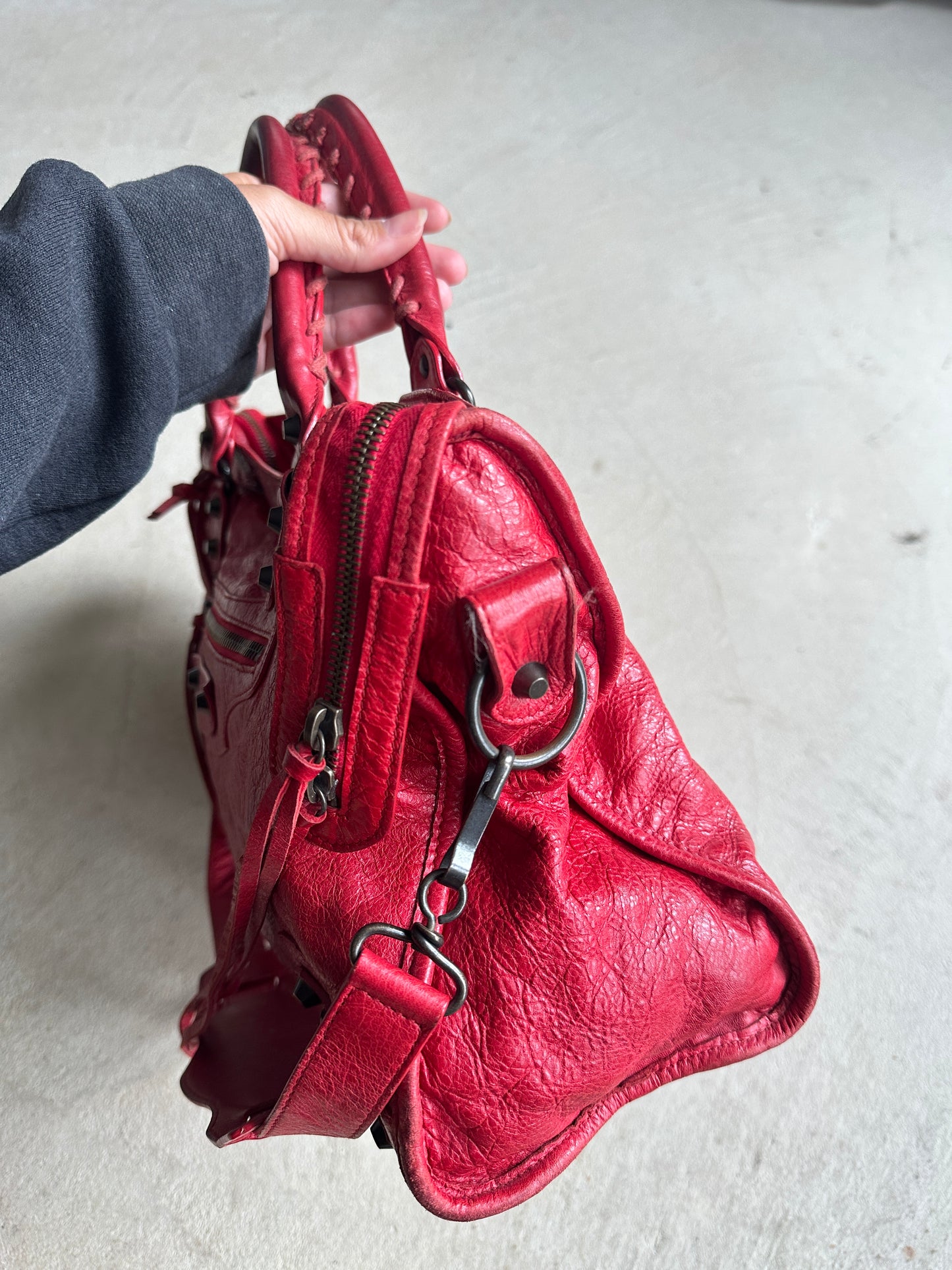 Vintage Red Balenciaga City Bag